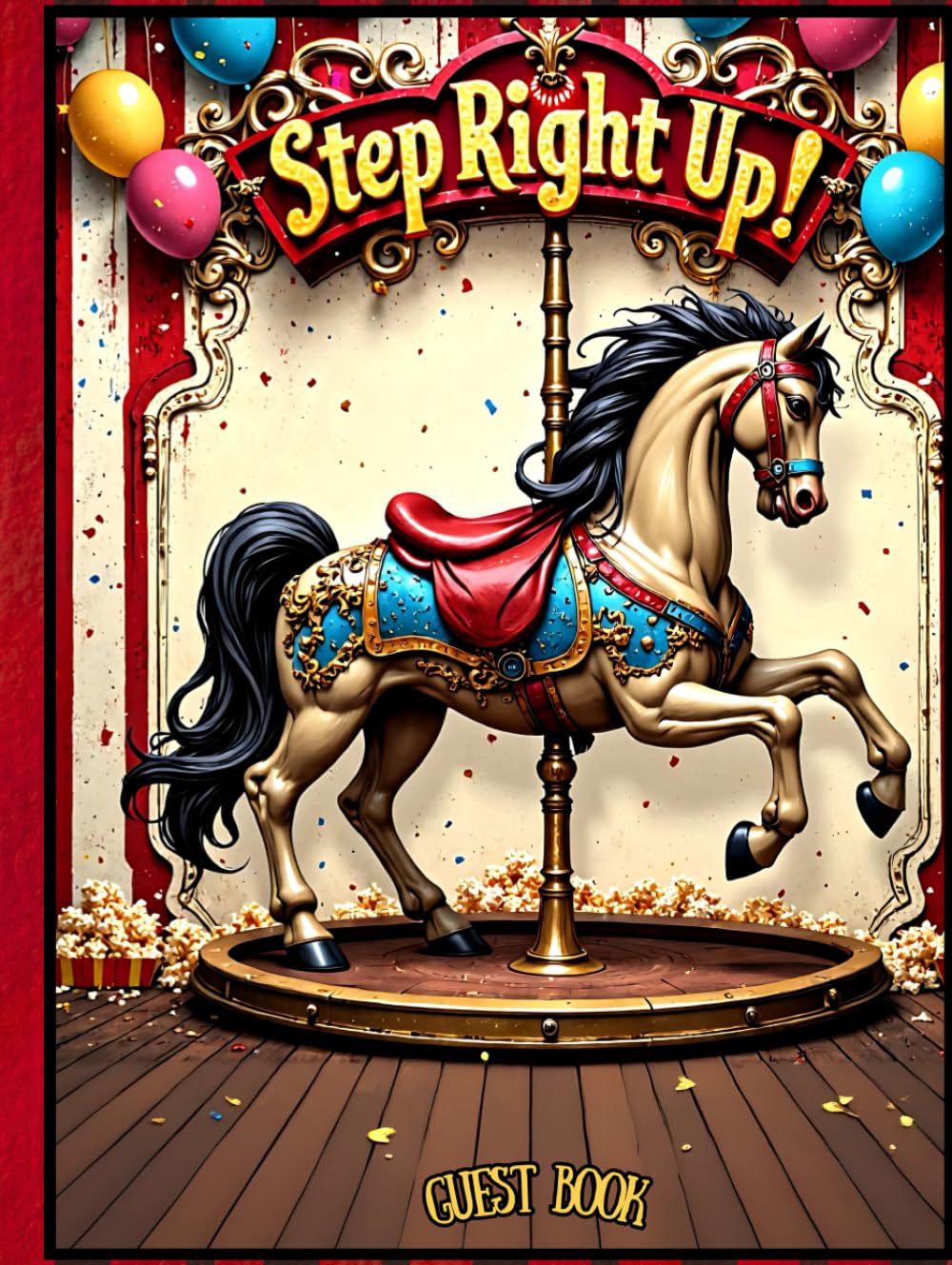 Carnival Circus Hardcover Guest Book: Fun Vintage Big Top Theme Sign-In Book for Any Event: Versatile Keepsake Sign-In Book for Weddings, Birthdays, Baby Showers, Retirements, Graduations & More      Hardcover – November 3, 2025