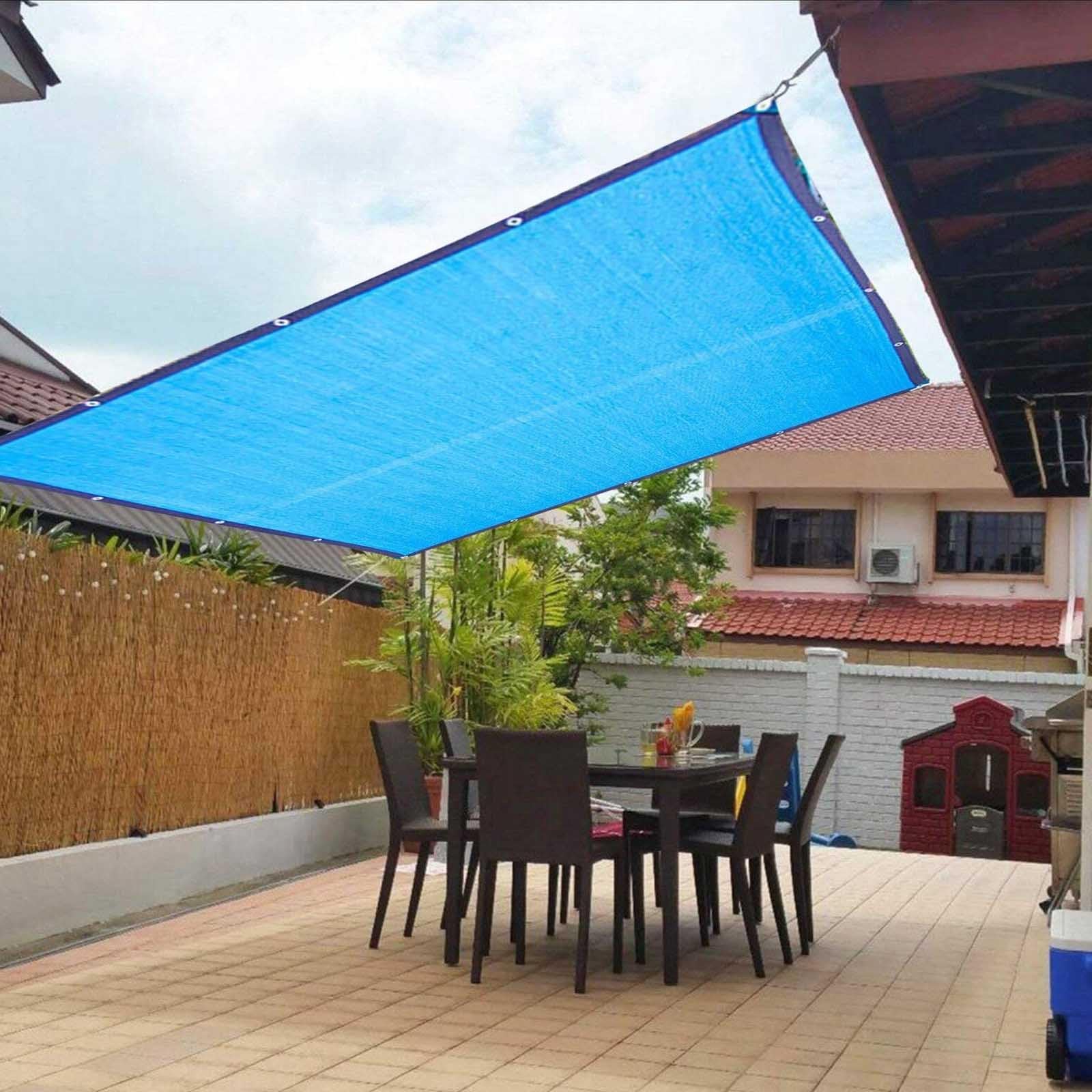 Zewnętrzny żagiel przeciwsłoneczny 3 x 4 m, 3 x 5 m, 4 x 5 m i 3 x 6 m, odporny na promieniowanie UV, do ogrodu, na patio, warzywa, szklarnię i kurnik.