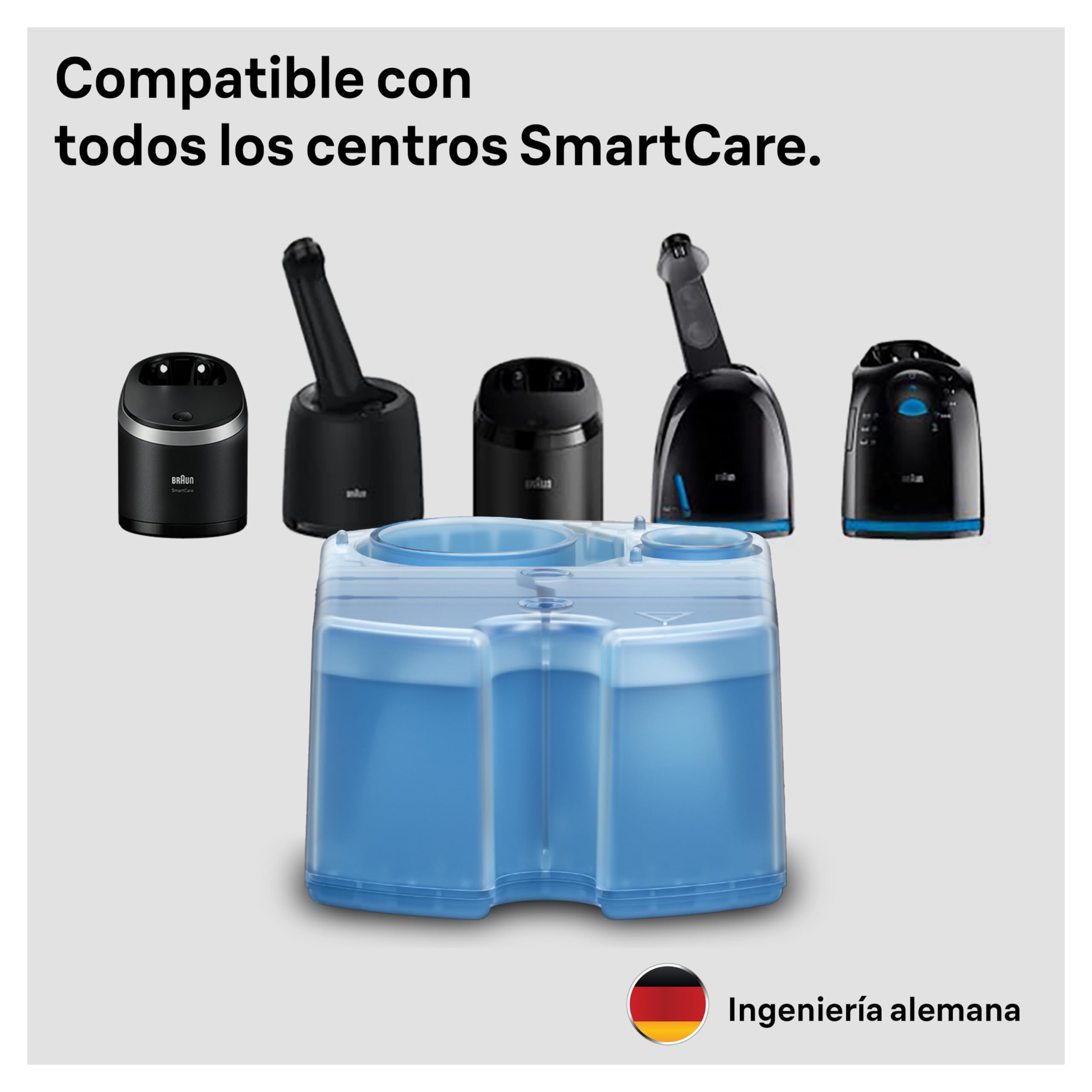 Braun ShaverCare 3en1 Cartuchos para El Centro de Limpieza SmartCare, Pack de 6 - Recambios con Limpiador de Afeitadora Eléctrica Hombre, Aroma Fresco de Limón