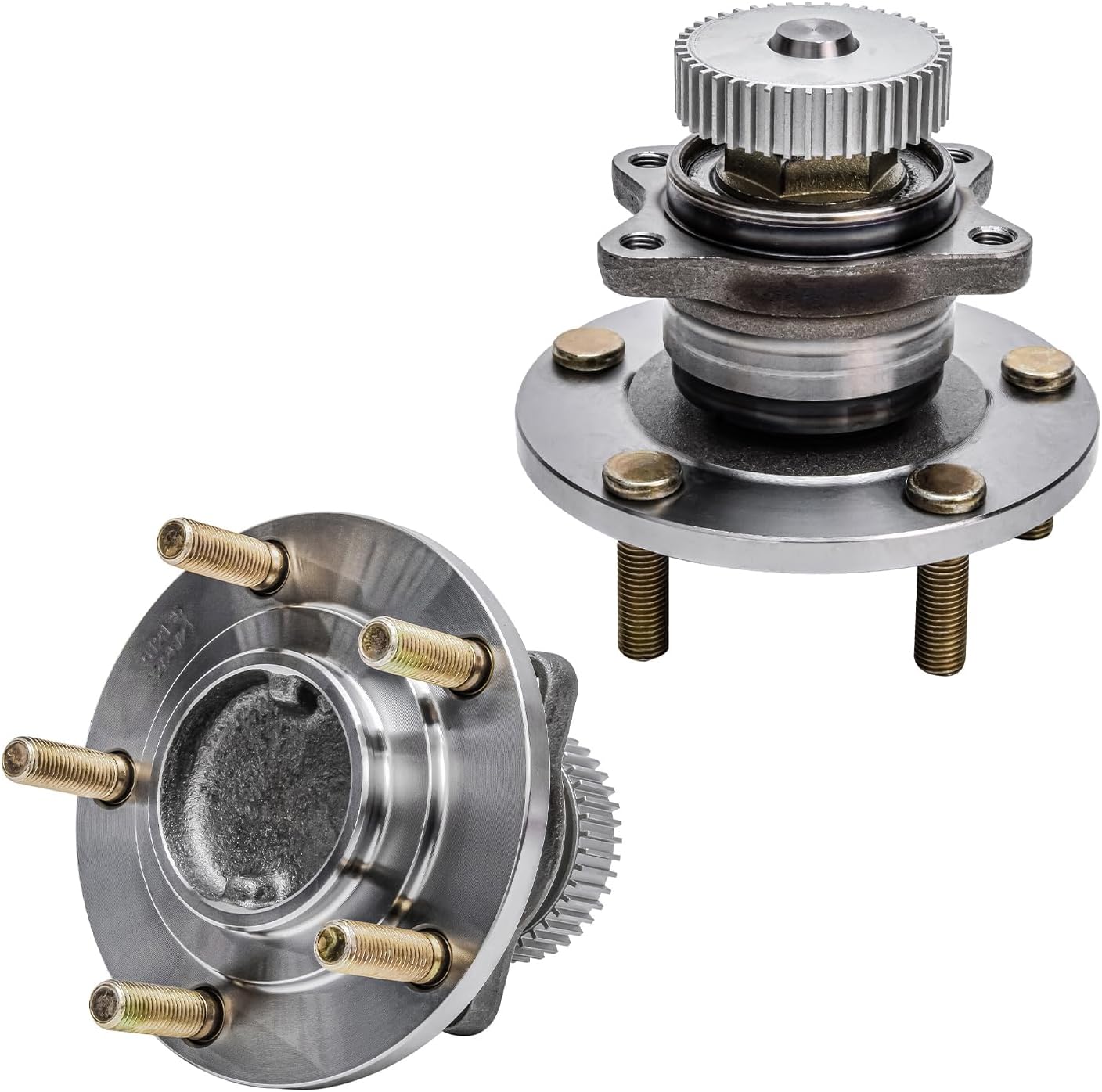 Detroit Axle - Rear Wheel Bearing Hubs for Dodge Avenger Stratus Chrysler Sebring Eagle Talon Eclipse Galant, 2 Wheel Bearing & Hubs Assembly Set Replacement