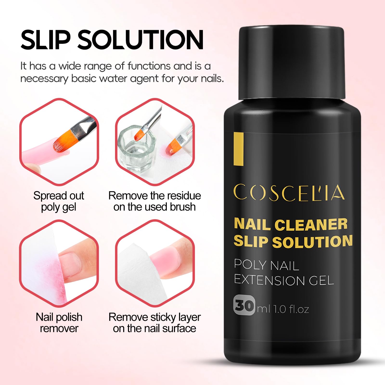 COSCELIA Gel Ricostruzione Unghie 16pcs, 6 Colori 16ml Kit Ricostruzione Unghie con Base e Top Coat Clip Unghie, Soluzione Slip Decorazioni per Unghie Builder Regali per Donne