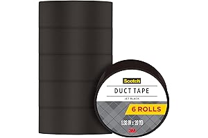 Scotch Jet Black Duct Tape: 6-Pack of Industrial-Strength Adhesive for Quick Repairs