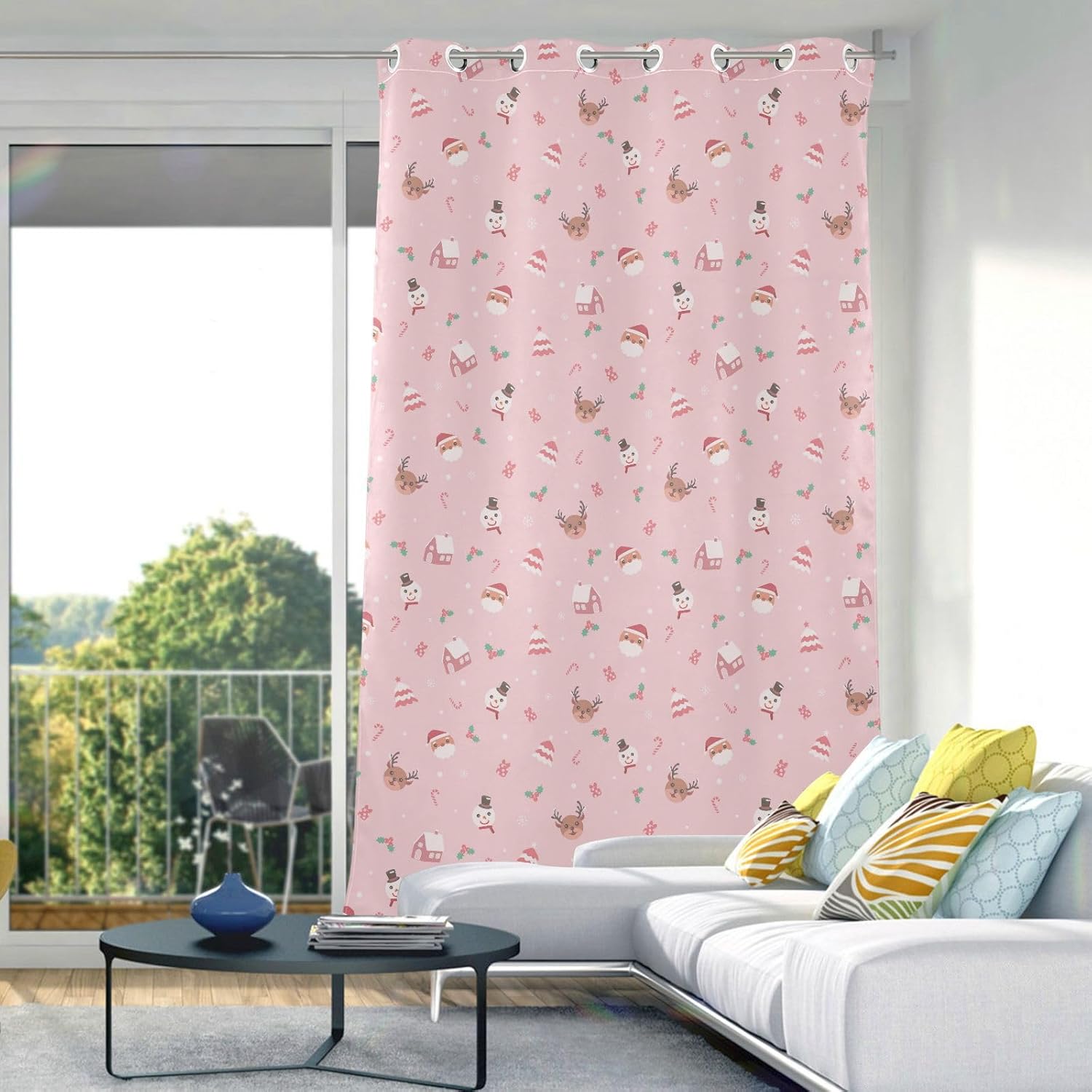 Cortinas Opacas De Paisaje De Bosque De Cerezo, Tratamiento De Ventanas Con Patrón De Bosque De Cerezo Tratamiento De Ventanas Con Patron De Bosque De Cerezo En Blanco Y Negro Rojo Cortinas De