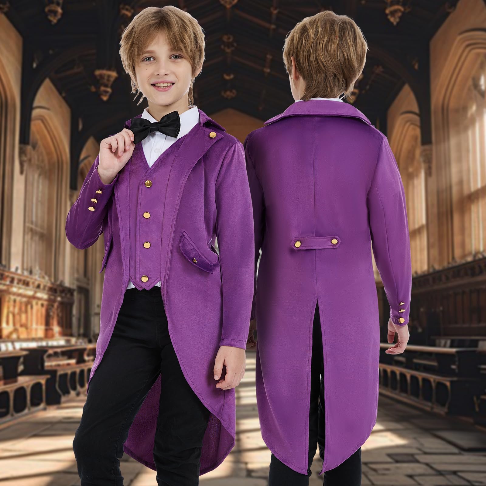 Chaqueta retro para niños, estilo steampunk, vintage, para carnaval, fiestas de Halloween