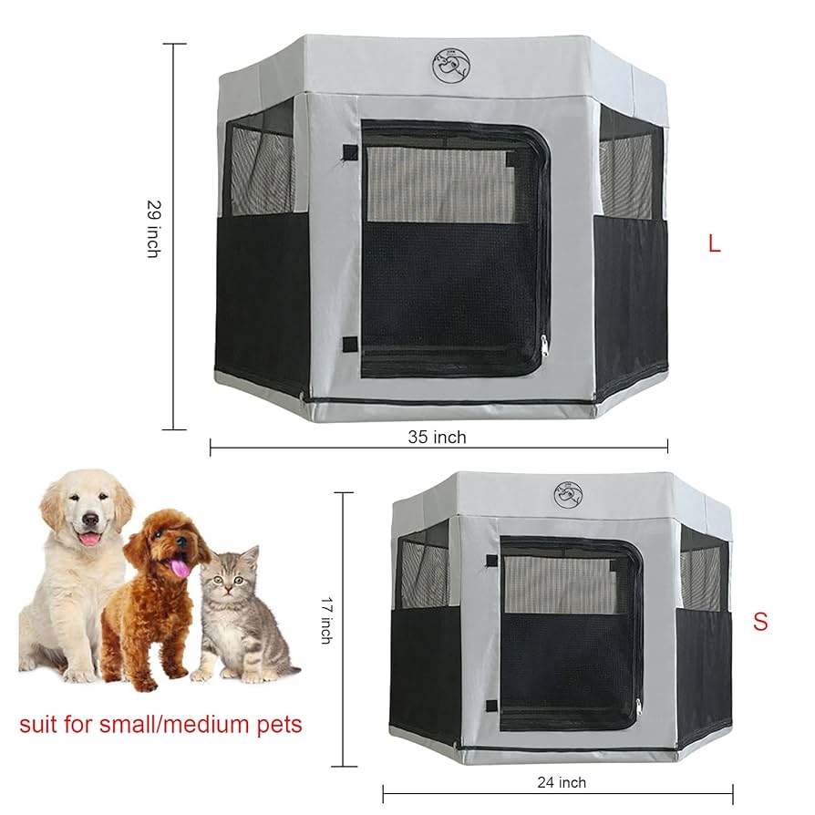 ペットサークル 犬用 Amazon.co.jp: 222 中型犬用犬用サークル、六角形の強力な