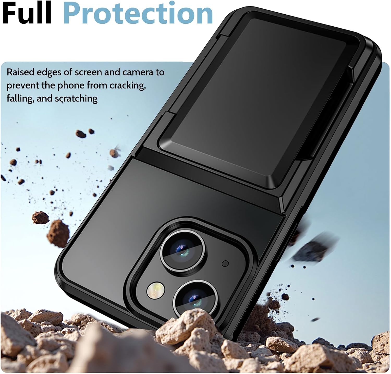 Vofolen for iPhone 14 Case Wallet with Card Holder [Max 5 Cards] Dual Layer Heavy Duty Shockproof Drop Protective Hidden Flip ID Slot Slim Cover for iPhone 14 Phone Case for Men Women, 6.1 Inch Black - Image 5