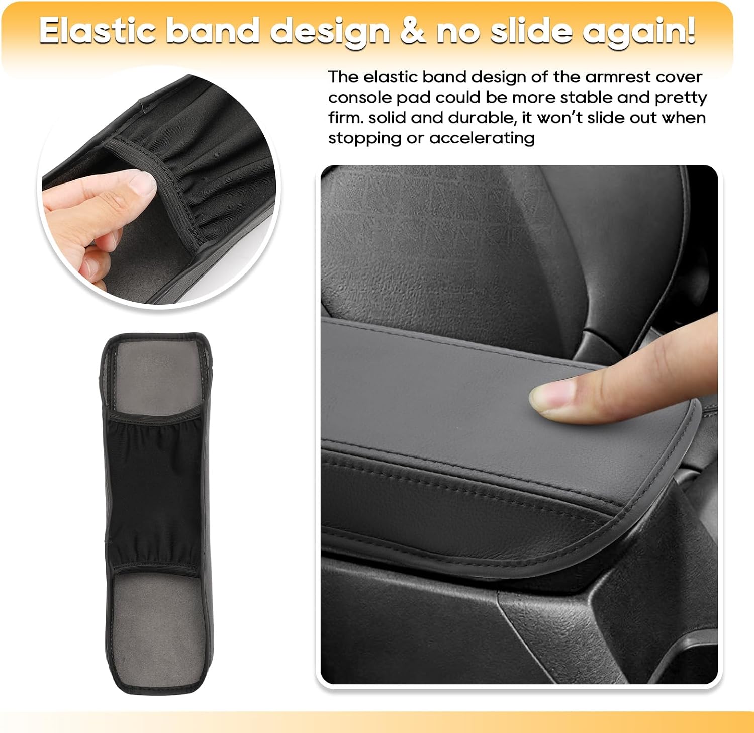 LFOTPP Armrest Cover for 2027+ Chevy Bolt EV Accessories Center Console Cover Arm Rest Protector Middle Lid Pad Protector PU Leather, Anti-Scratch,Non-Slip