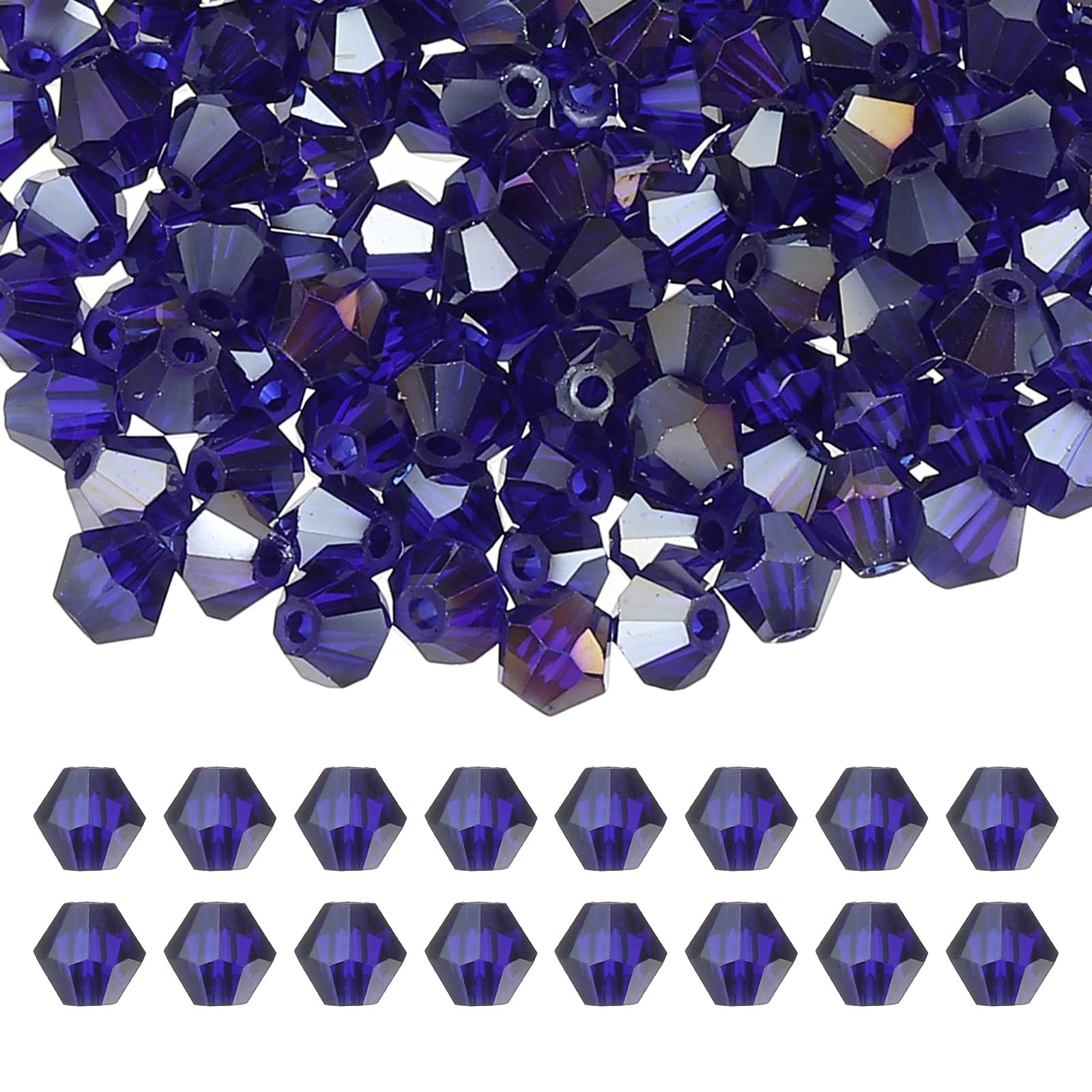 PATIKIL 6mm Bicone Crystal Beads