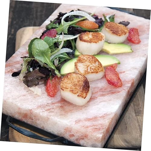 Miniatura 9 de GANAZONO Soporte para placa de sal de acero inoxidable para parrilla, placa de losa de sal, filetes de sal del Himalaya, soporte para bloque de sal,