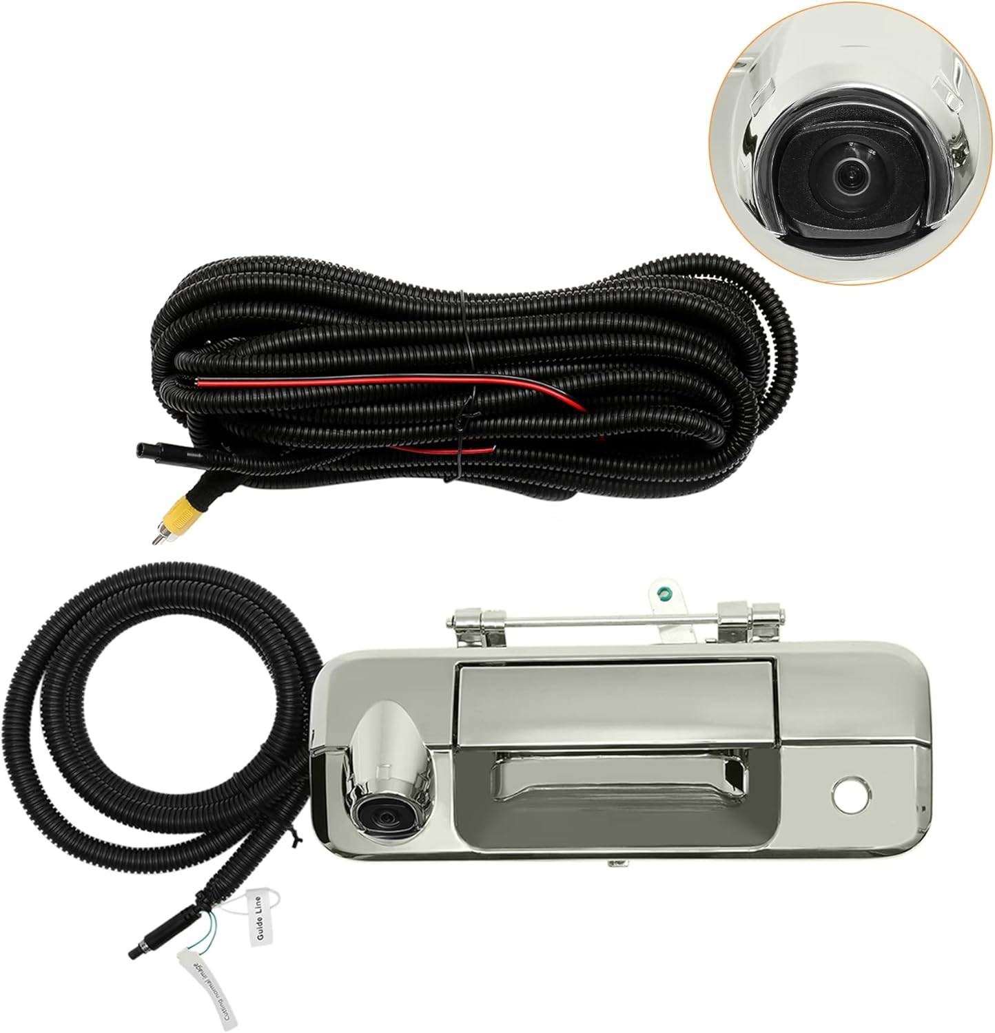 Gledewen Backup Camera Tailgate Handle, Compatible with Toyota Tundra 2007-2013, with Key-Hole,with 170°Rear Viewing Angle, Waterproof, Rear View Camera, Back up Camera, Reverse Camera