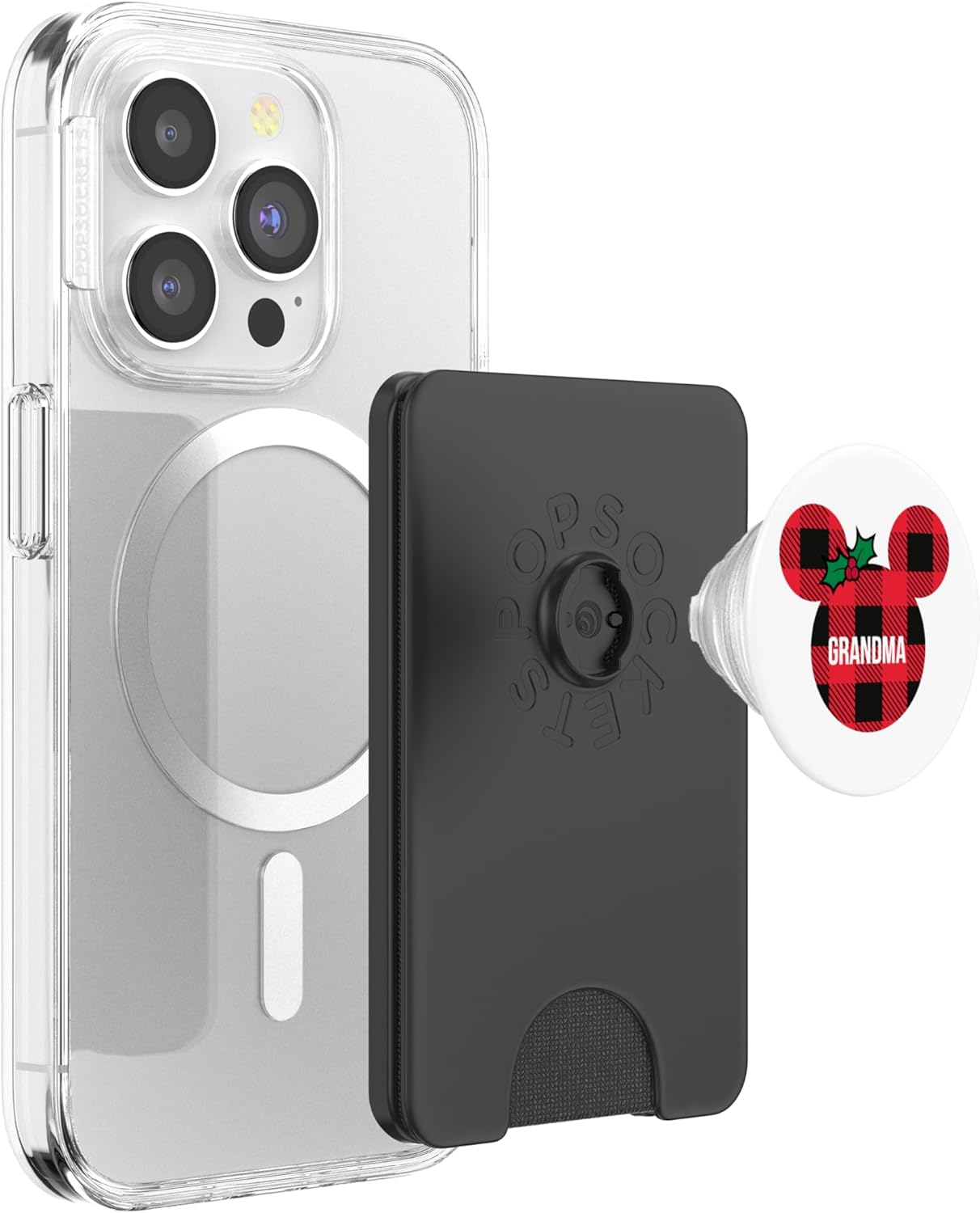 Disney Minnie Mouse Family Matching Holiday Plaid Grandma PopSockets PopWallet for MagSafe