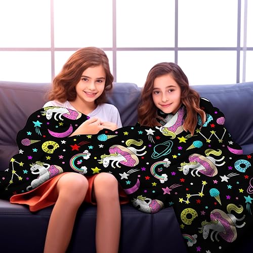 Miniatura 4 de Manta de unicornio mullida, suave, ligera y acogedora ropa de cama para regalos, 50 x 40 pulgadas