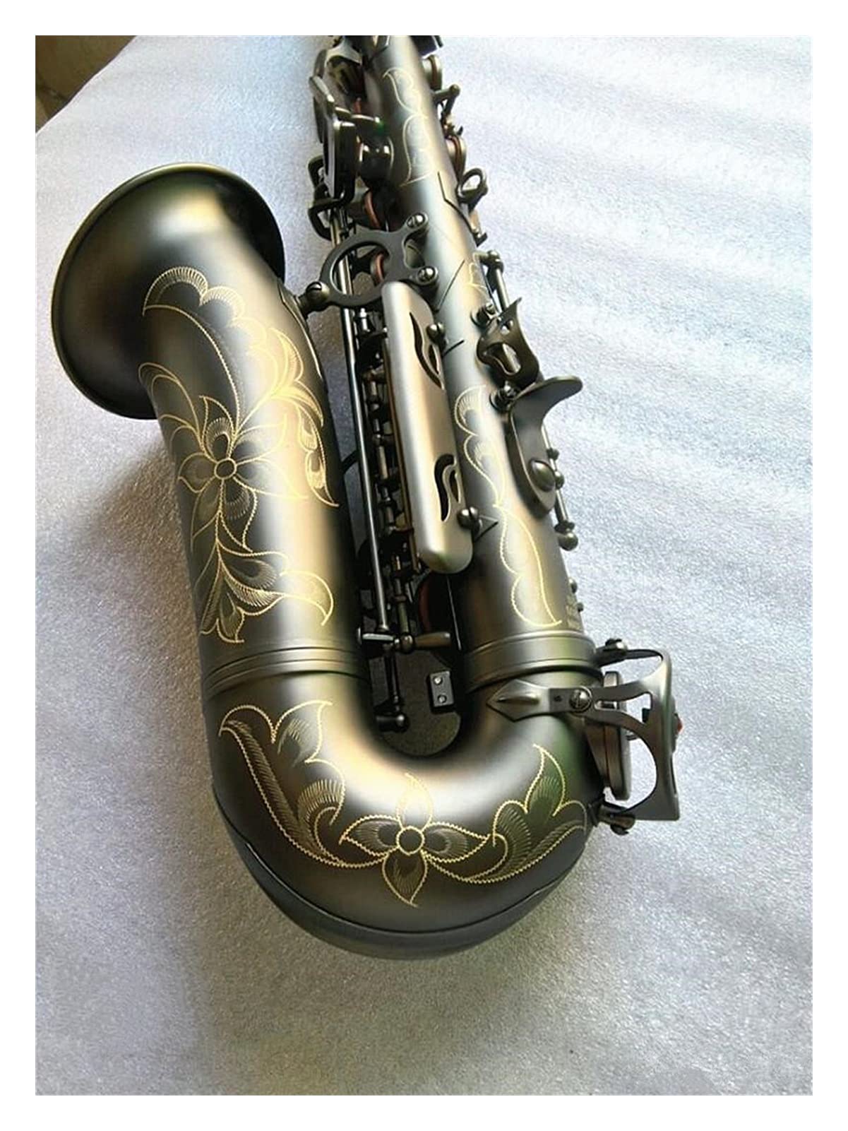 Sax Principianti Kit Sassofono Contralto E Flat Black Matte Sax Alto Bocchino Legatura Reed Neck Strumento Musicale con Scatola E Accessori Strumento a fiato