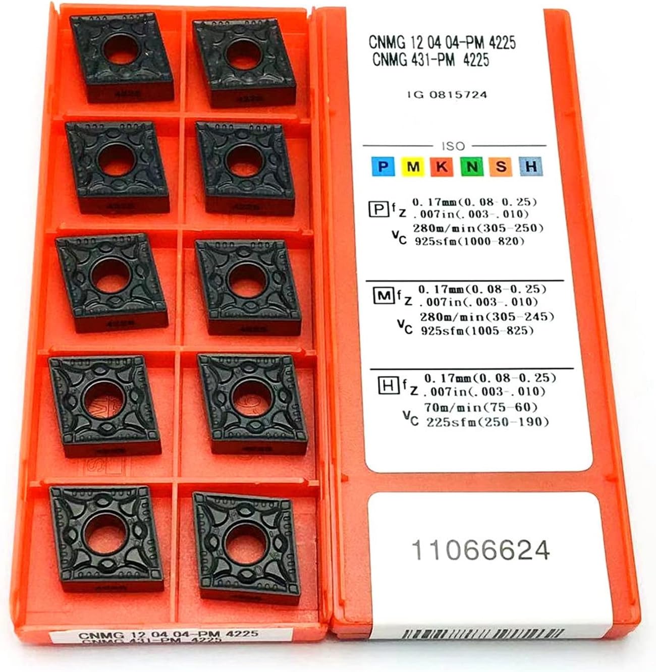 Carbide Milling Cutter Carbide CNMG120404 PM4225 CNMG120408 PM 4225 External Turning Tool CNC Machine Tool Milling Metal Turning Insert Tool (Color : CNMG120404 PM 4225)