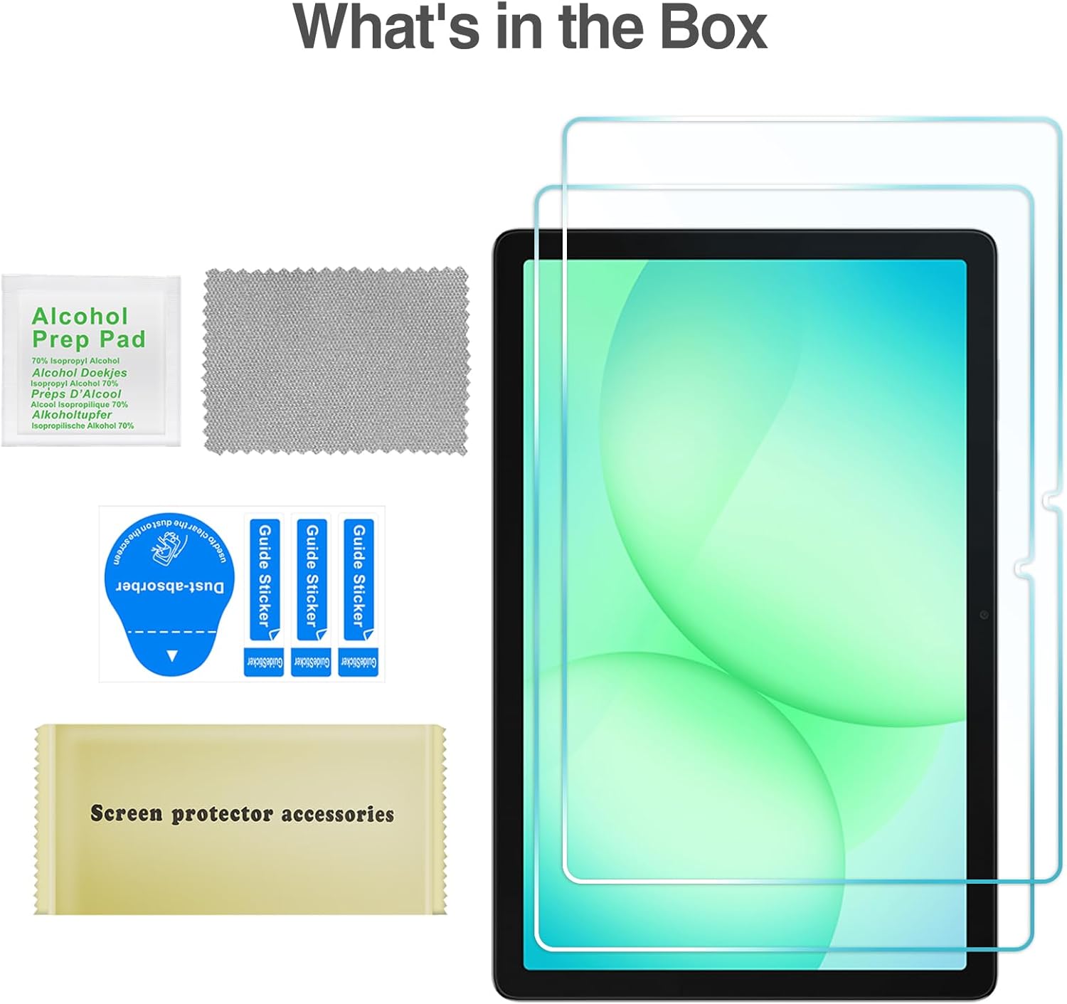 ProCase 2 Pack Screen Protector for Galaxy Tab A11 Plus 2025 / Tab A9 Plus 11 Inch 2023, HD Tempered Glass 9H Film Guard for Tab A11+ / A9+ 5G 11"