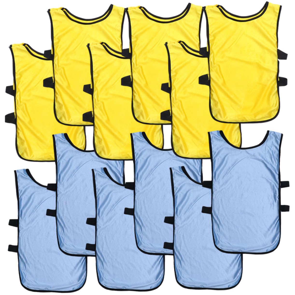 Milisten Men's Soccer Vest Set 12pcs Quick-drying Sports Vest Comfortable Polyester Material Sides for Ventilation Suitable for Team Sports