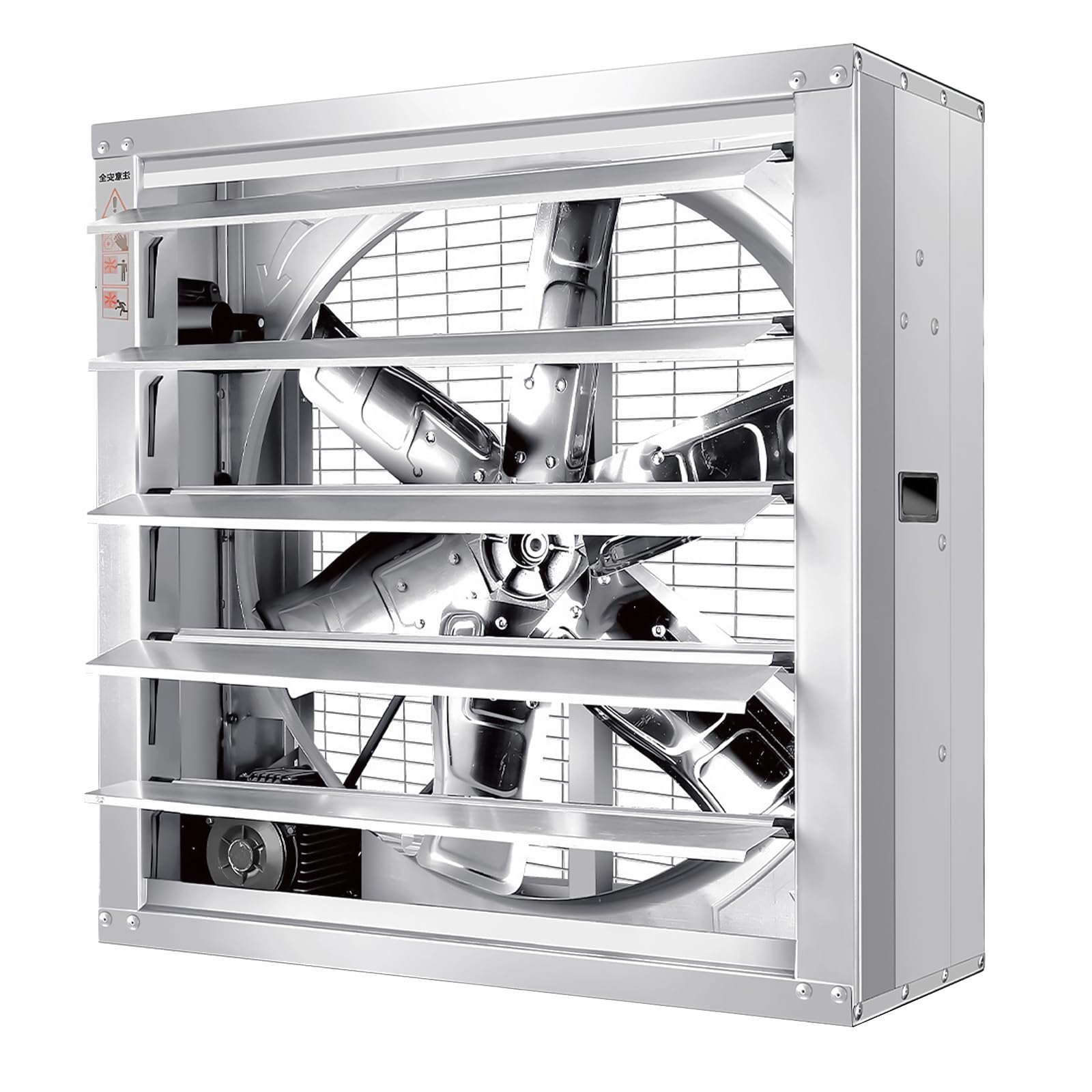 Abluftventilator, 400 mm, 4000W, 1400 U/min, 2500 CFM, 65 dB, 220 V, Zinkbeschichteter Eisen-Wandlüfter für Wandmontage, Belüftung und Kühlung für Räume von 2-10 m²