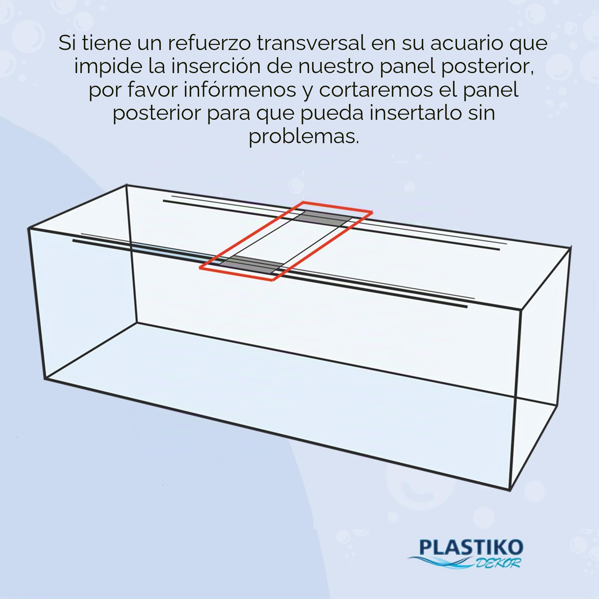 PLASTIKO - Fondo de Acuario 3D I Pared Trasera 120 x 50 cm I Fácil de Montar y Limpiar I No Requiere Pegado I Seguro para Animales I Gris con un patrón de Piedras Bajas