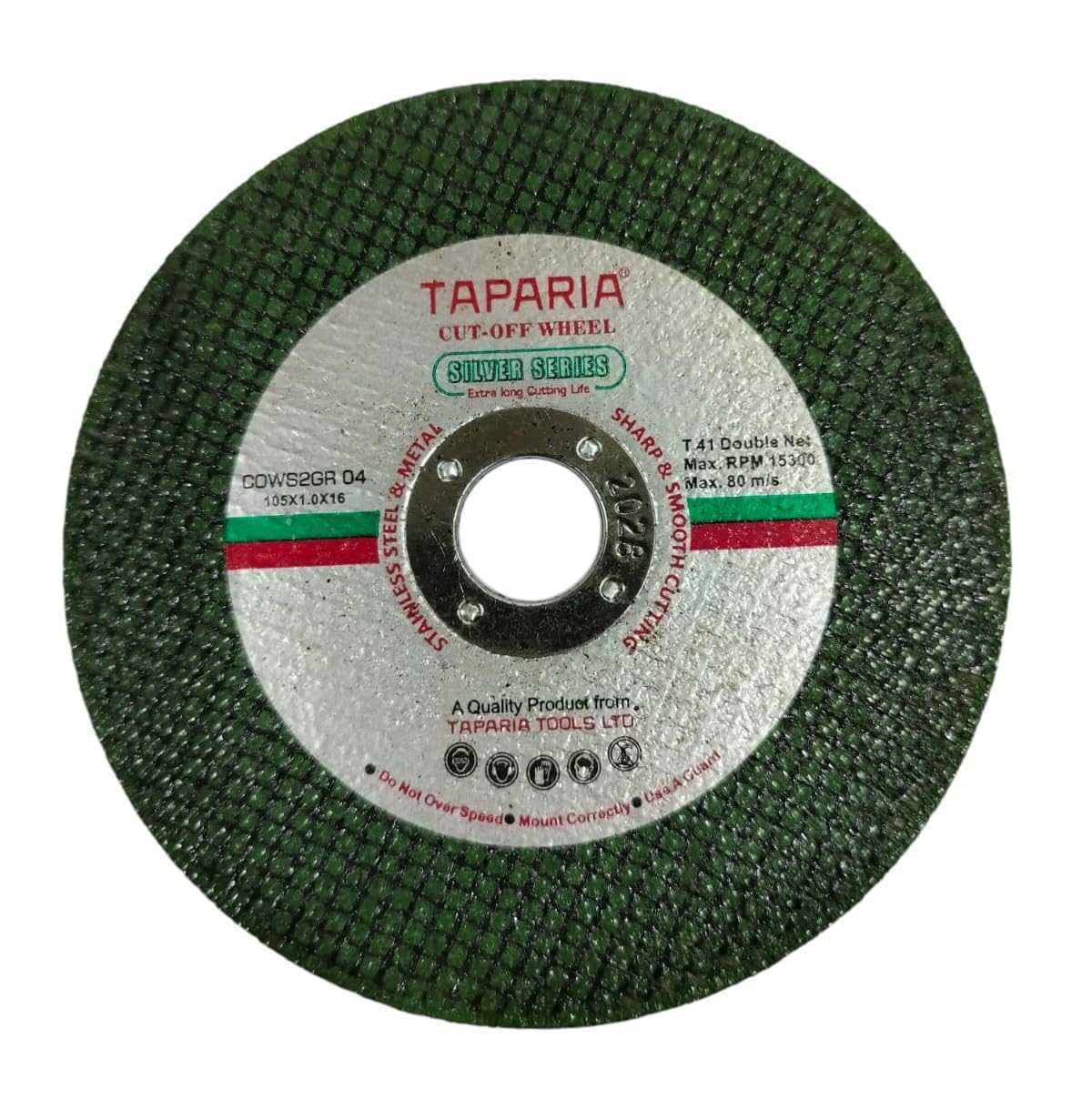 Akron Taparia Silver Series Cut-Off Wheel | 105x1.0x16mm | Double Net | Metal Cutting | Green | Pack of 50Pcs-image-33