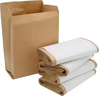Bio-Kompostbeutel aus Kraftpapier, 10 Liter, 20 x 27 cm, 40 Stück, braun, kompostierbar