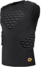 TUOY Adult Rib Chest Protector, New Version - Padded 5 Pads Baseball Football Lacrosse Rib Heart Sternum Guard