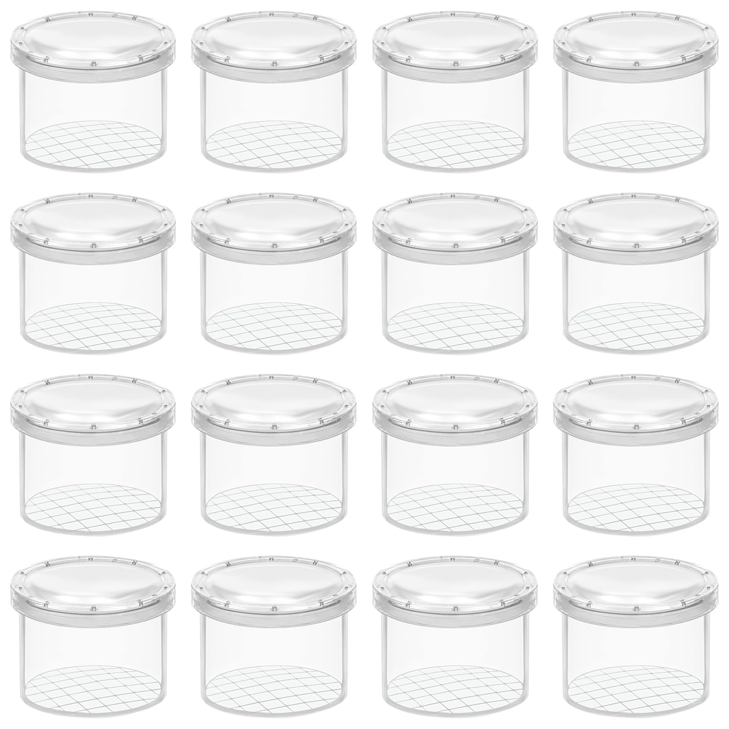 SYEYCW 16 Pcs Magnifying Bugs Container, Clear Insect Viewer, Observation Insect Box, Bug Cage, Portable Bugs Collecting Kit, for Science Learning, Nature Exploration, Bug Collecting