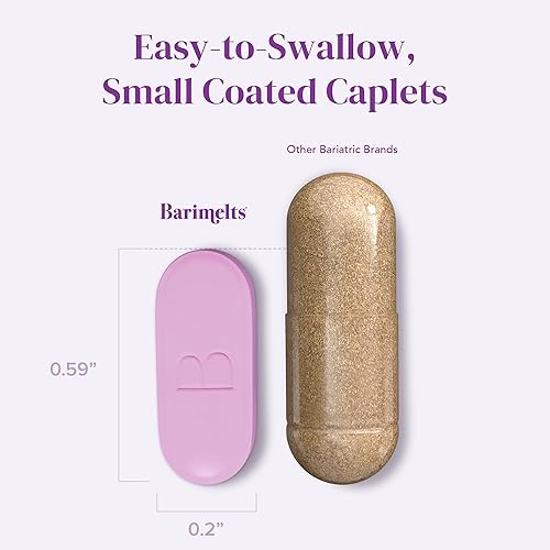 Miniatura 4 de BariMelts Multivitamínico bariátrico una vez al día con hierro, 60 cápsulas fáciles de tragar (suministro de 2 meses), multivitamínico para mujeres,