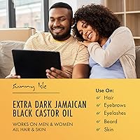 Vista 5 de Aceite de ricino jamaicano Sunny Isle para piel y cuerpo, extra oscuro, bote de 4 onzas