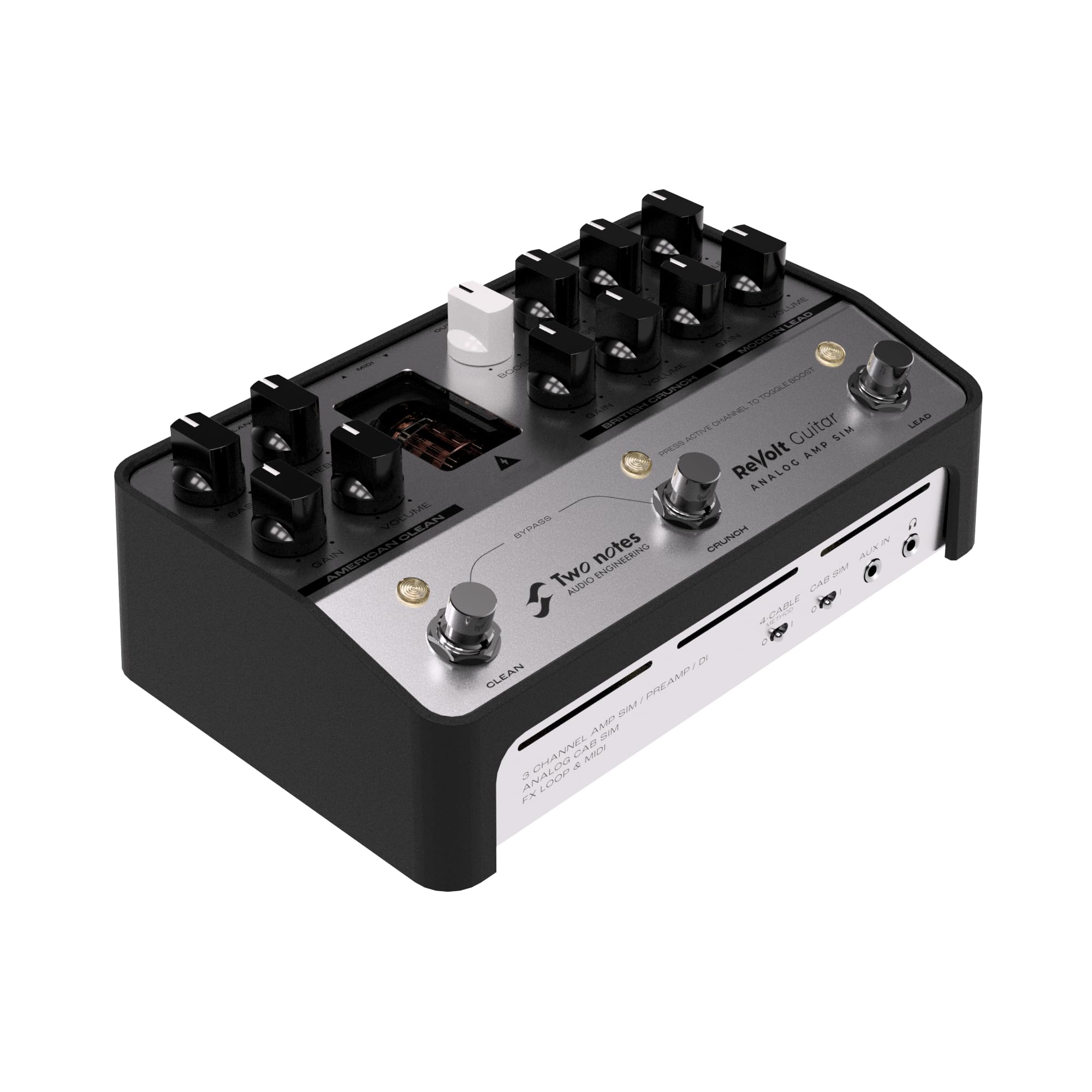 Two Notes ReVolt Black 3-channel Guitar Preamp Pedal with 12AX7