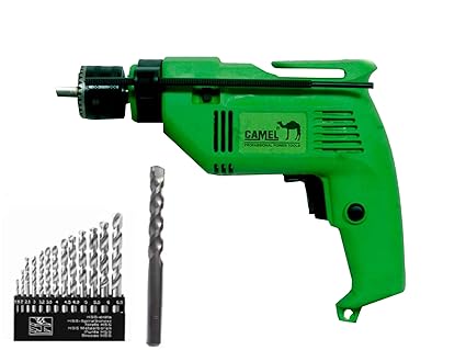 CAMEL BRAND 13mm 500w Electric Drill Machine with 13PcsMetal/wood Drill Bit & 1Pc Wall bit