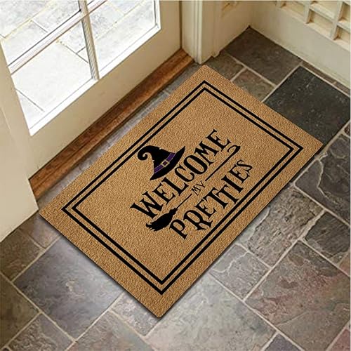 Miniatura 5 de Divertidos felpudos con texto en inglés "Welcome My Pretties", tapete de bienvenida para interiores y exteriores, tapete de bienvenida para
