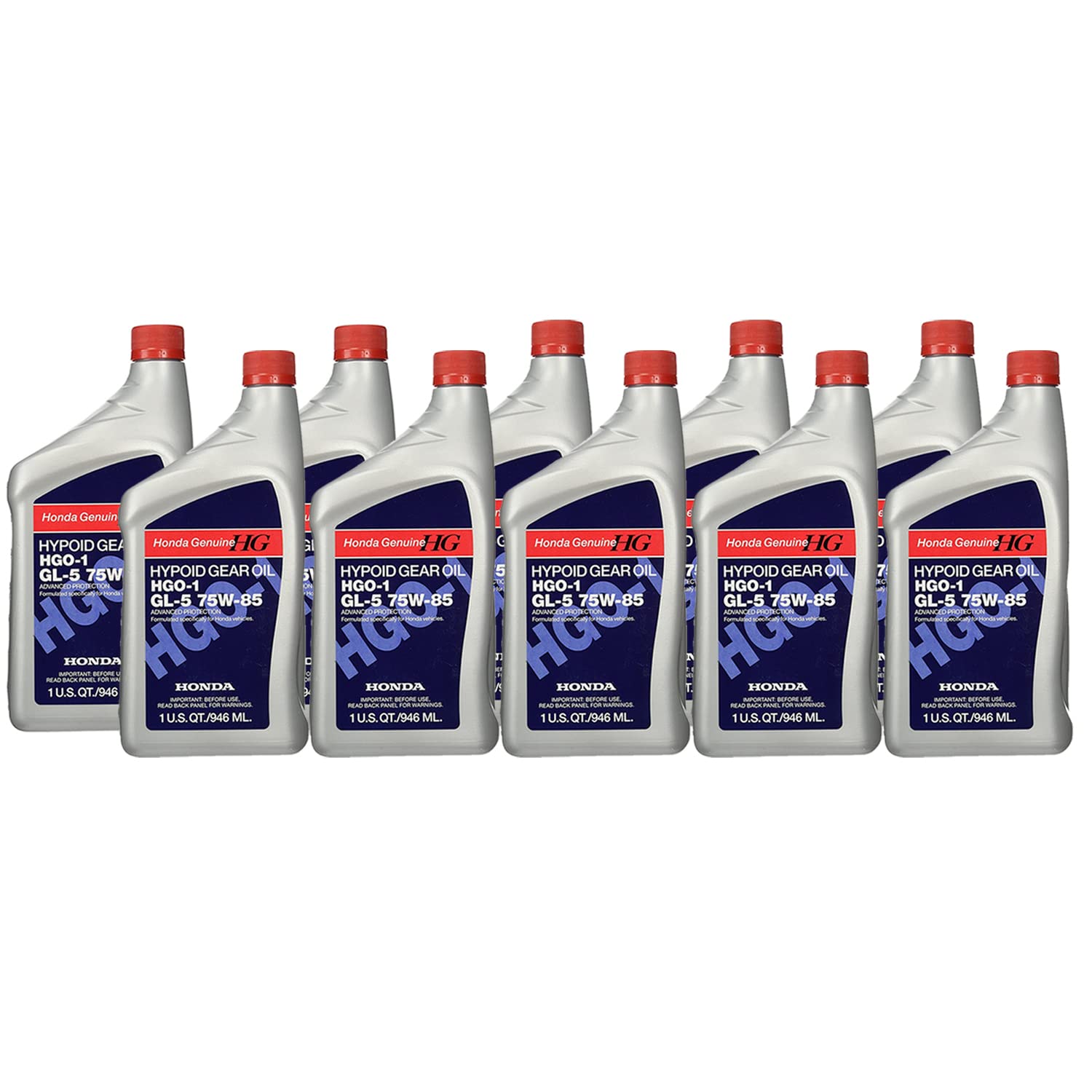 Genuine OEM Hypoid Gear Oil HGP-1 GL-5 75W-85 Advanced Protection 1qt (10x1qt) for Acura Honda