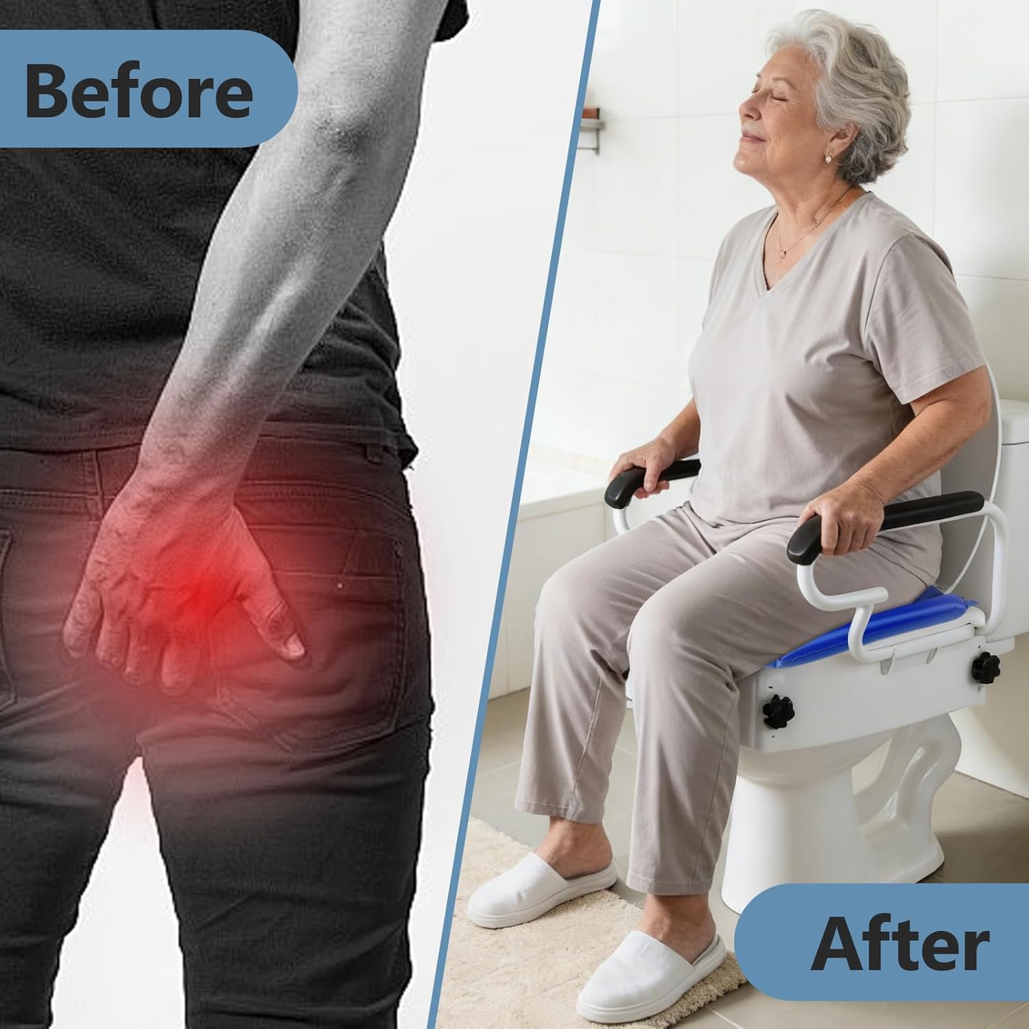 Inflatable Commode Cushion - Comfort & Support -5 Inflatable Commode Cushion - Comfort & Support -5