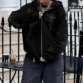 Kelxjia Zip Up Hoodies Y2k Jacket Graphic Gothic Jackets Grunge Kelxjia Zip Up Hoodies Y2k Jacket Graphic Gothic Jackets Grunge