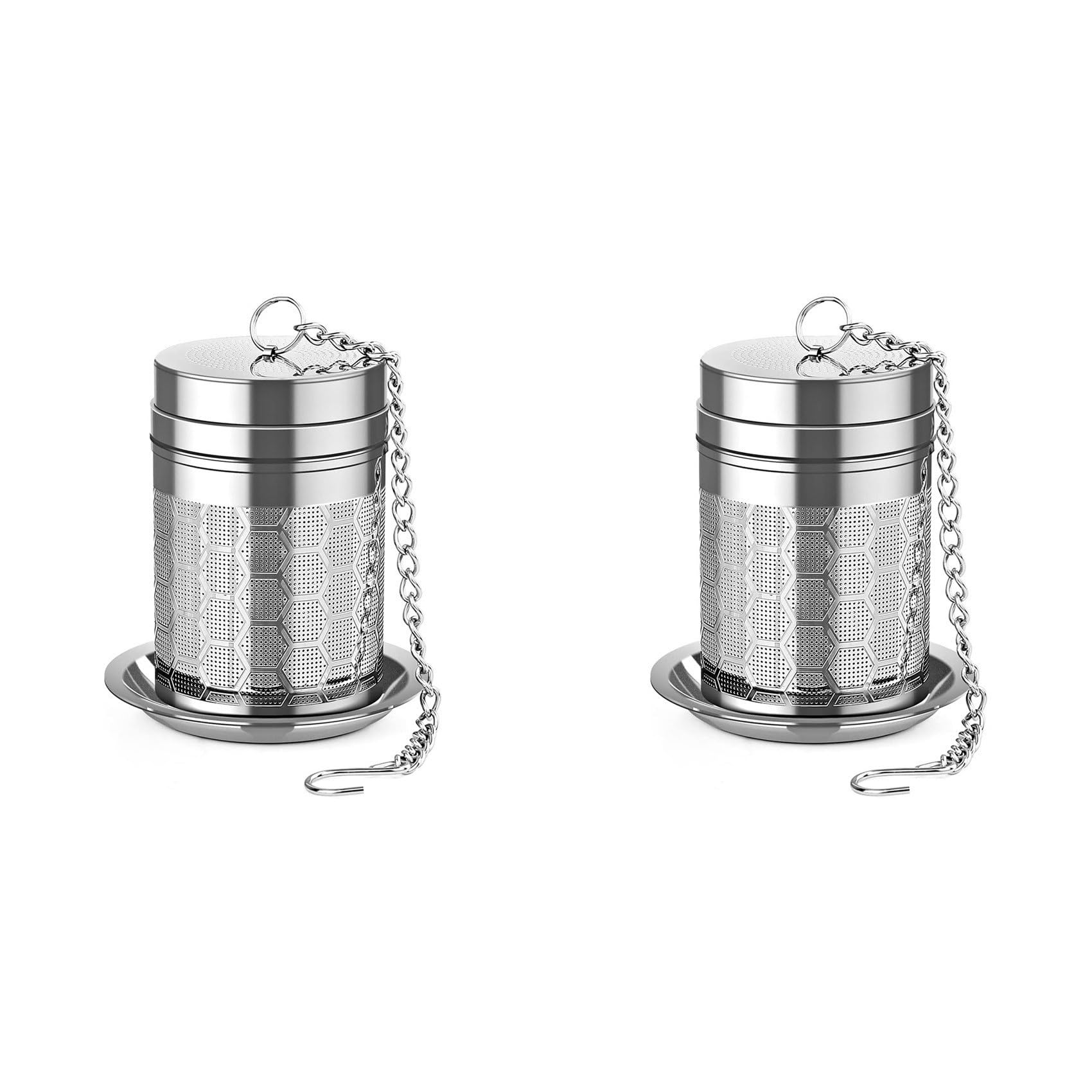 Hndhbfgrt 2X Tea Infusers for Loose Tea, Stainless Steel Tea Strainer, Extra Fine Mesh Tea Diffuser for Brewing Tea, Spices