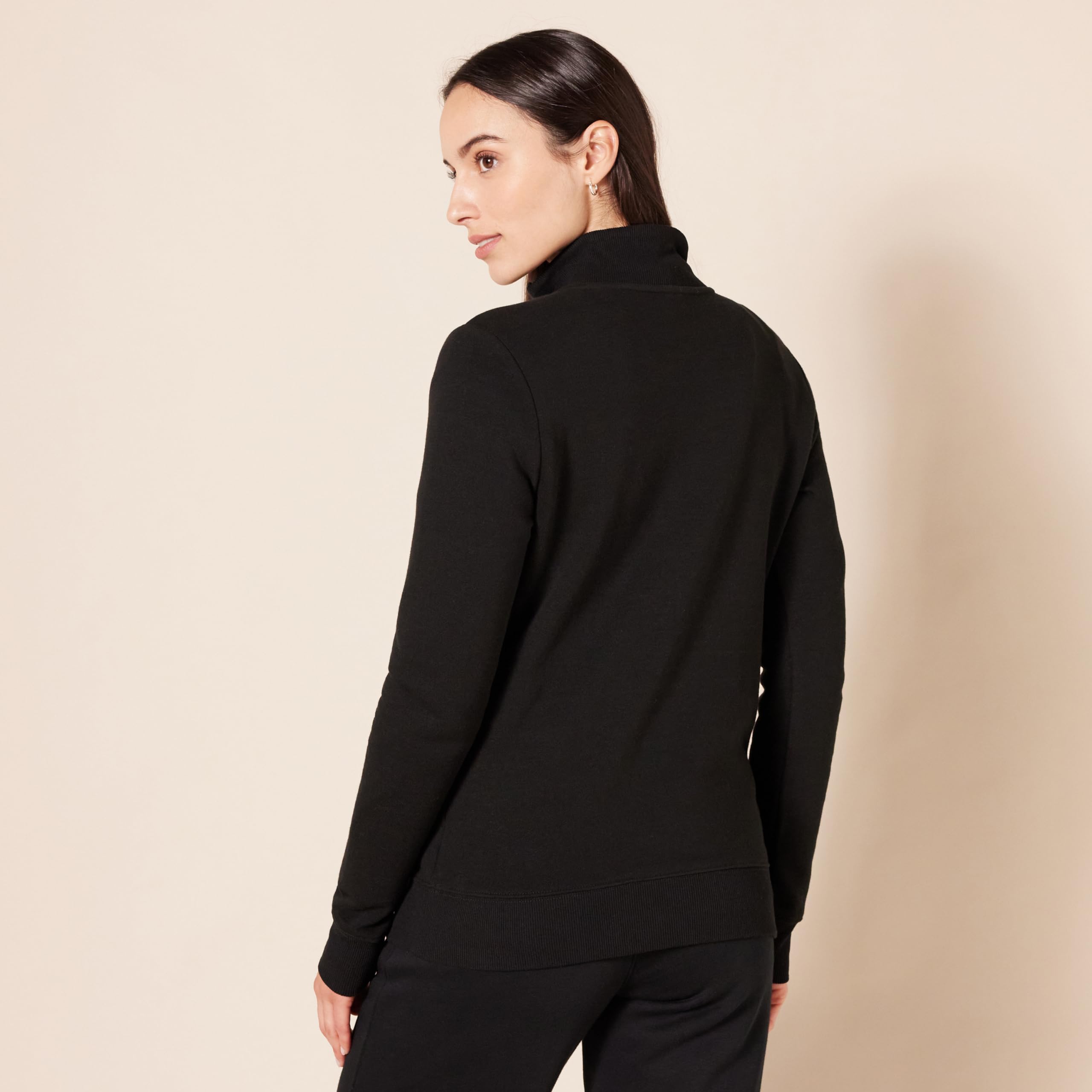 Amazon Essentials Top in Pile con Cerniera a Un Quarto a Maniche Lunghe (Disponibile in Taglie Forti) Donna