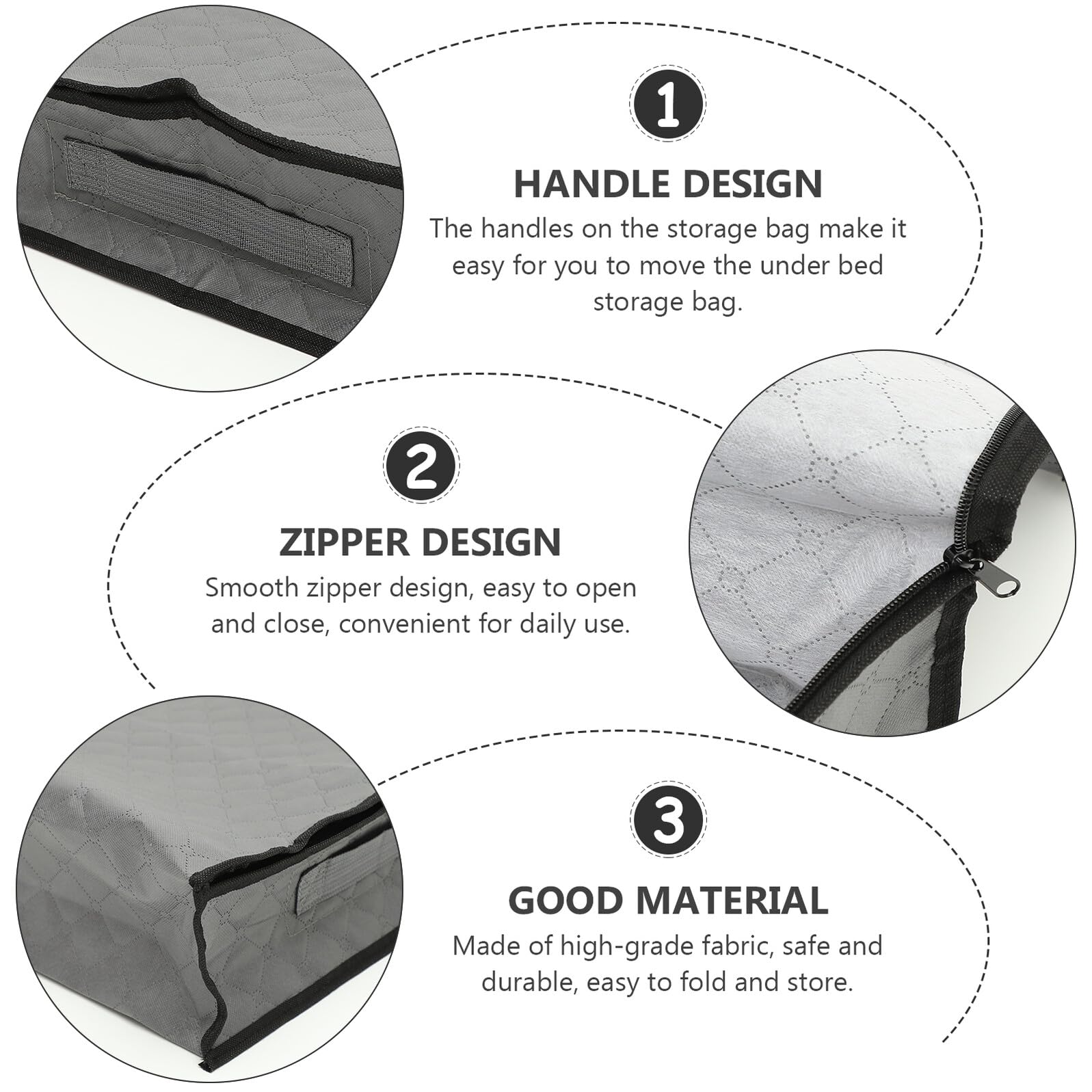 Gatuida Contenitore Portaoggetti Sotto Letto in Non Organizer Pieghevole per Trapunte Coperte e Vestiti Maniglie e Design Traspirante
