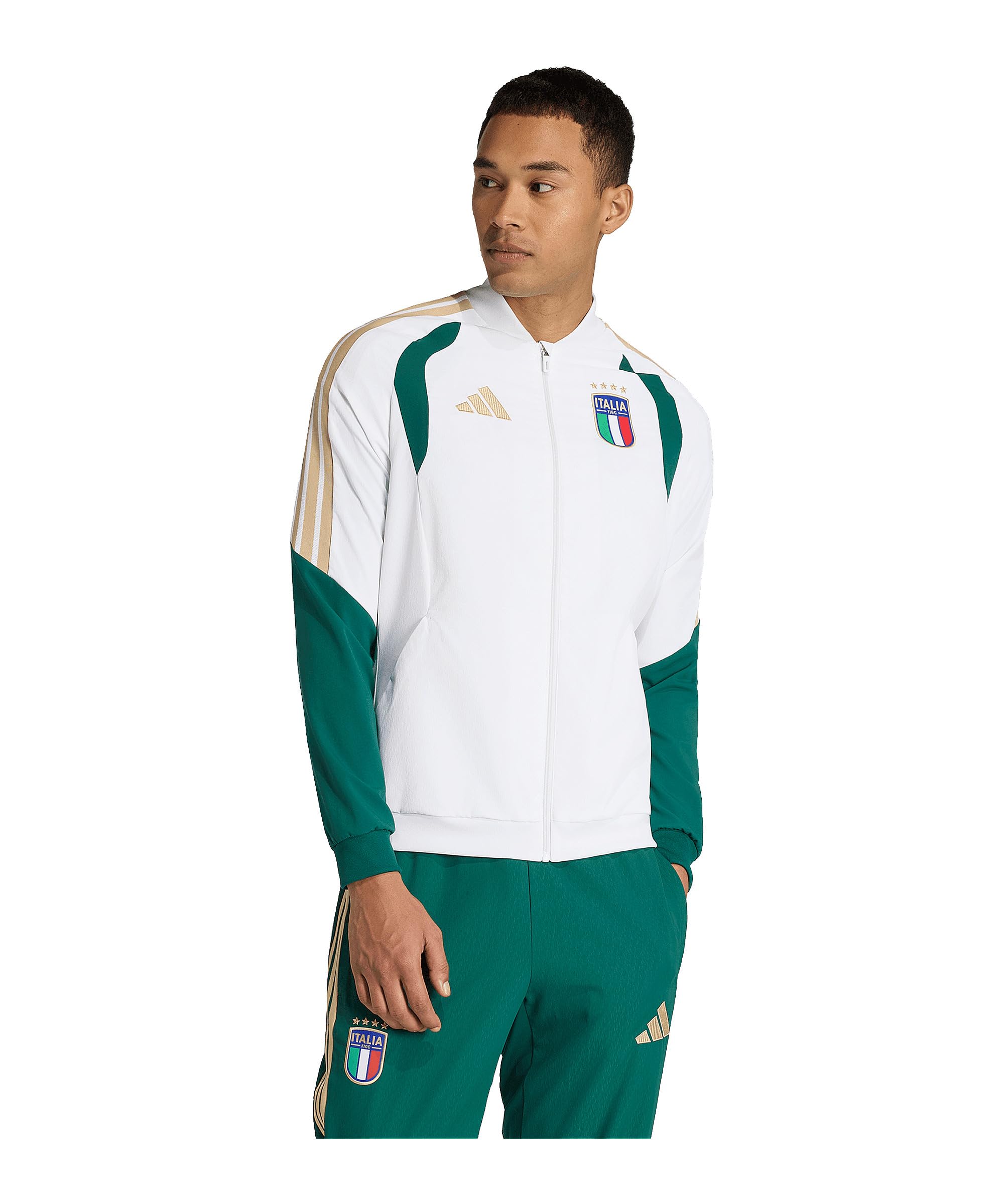 adidas Performance Italia Giacca di presentazione bianca da uomo
