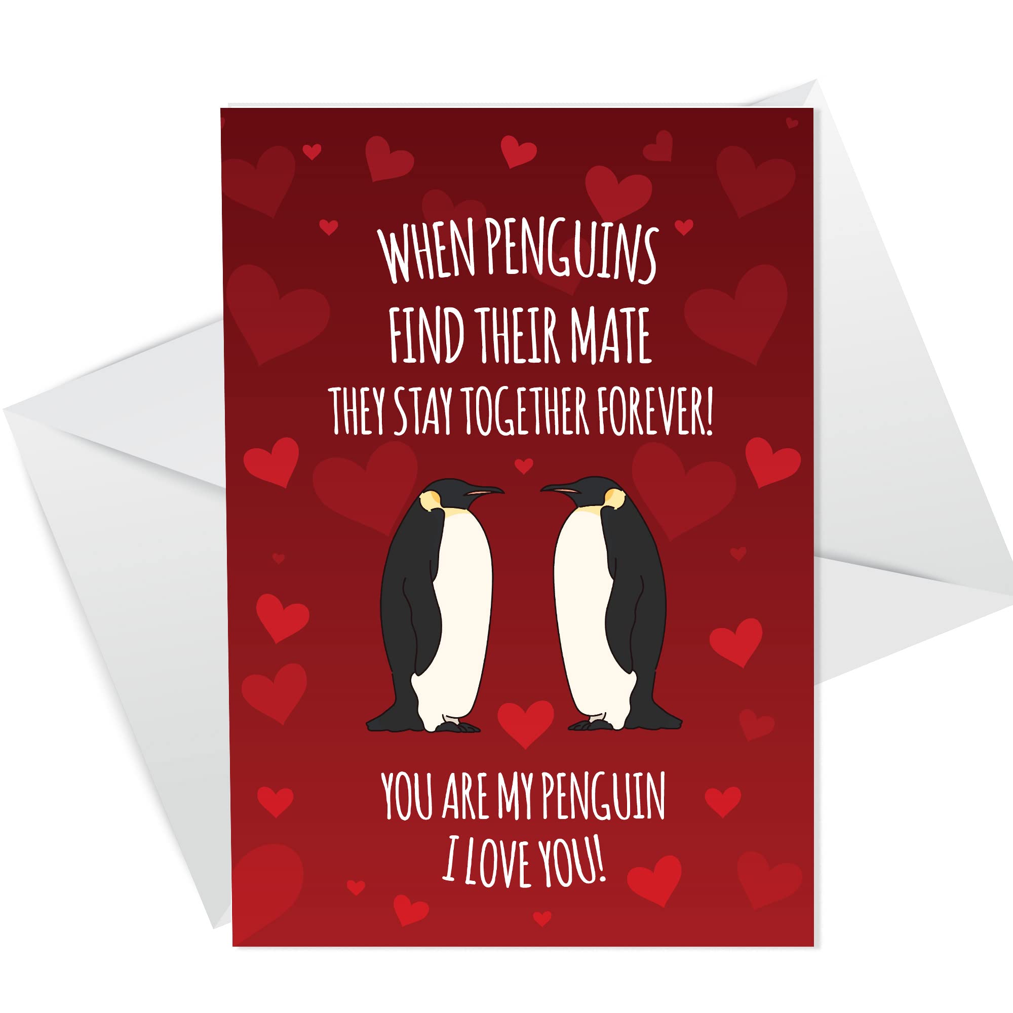 Anniversary Card For Him Her MY PENGUIN Card For Boyfriend Girfriend Husband