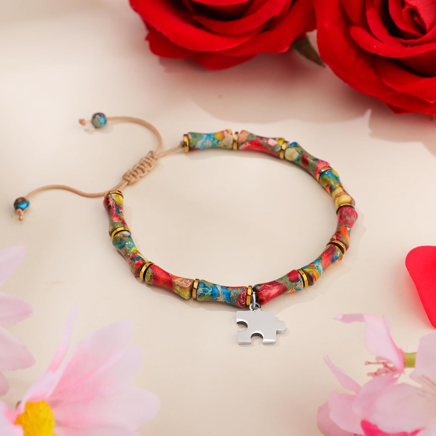 Yiyang Teacher Appreciation Gifts, Bamboo Bracelet for Women Men Boho Healing Jewelry Birthday Retirement Thank You Gifts for Teacher - Image 4