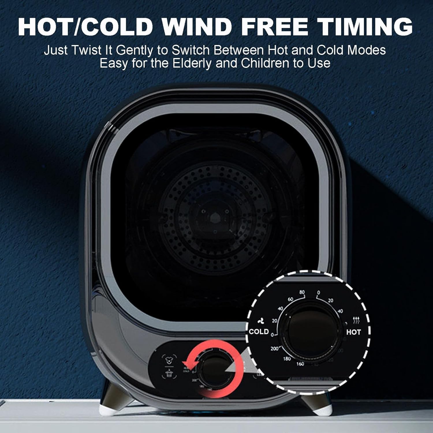 Electric Portable Clothes Tumble Condenser Dryer,table top Condenser Tumble Dryer With 0.8kg Load Capacity,Stainless Steel Tub,for Home, Apartments and RVs Compact and Lightweight for Small Spaces(A)