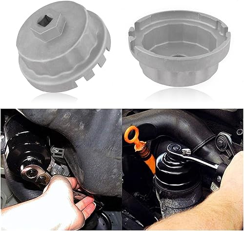 Miniatura 4 de Llave de filtro de aceite de 2.520 in, herramienta de extracción rápida de filtro de aceite de aleación de aluminio compatible con Lexus Toyota