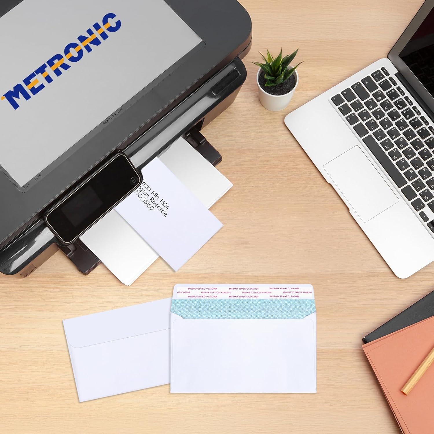 METRONIC #6 Envelopes Security Self Seal, 100 Count Small Envelopes, Envelope Letter Size 3⅝ x 6½", White No Window Mailing Envelopes