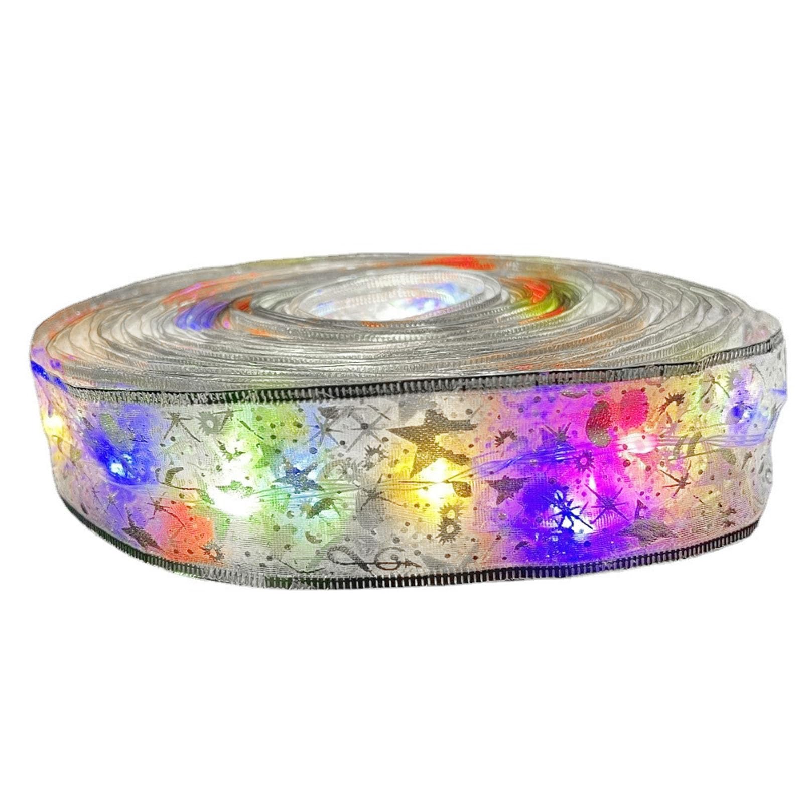 Jazuaiao Create Atmosphere with Christmas Ribbon Lights for Party Decorations Indoor Outdoor Garden Decoration Supply Christmas Ribbon Lights
