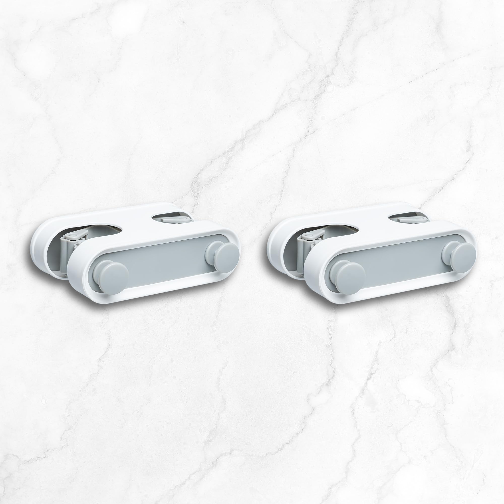 Set da 2 Porta Scope Parete Adesivo, Appendi Scope a Muro Adesivo Senza Forature, Portascope da Muro, Accessori Casa con Ganci Porta Oggetti, Salvaspazio Cucina, Porta Attrezzi da Parete Adesivi