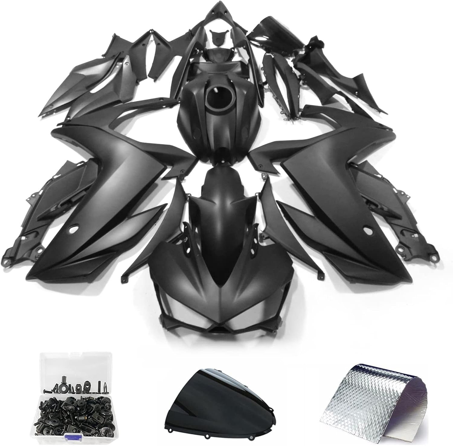 Shikha Matte Black Fairing Kit For YAMAHA YZF R3 2014 15 16 17 2018 / R25 15 16 17ABS Injection