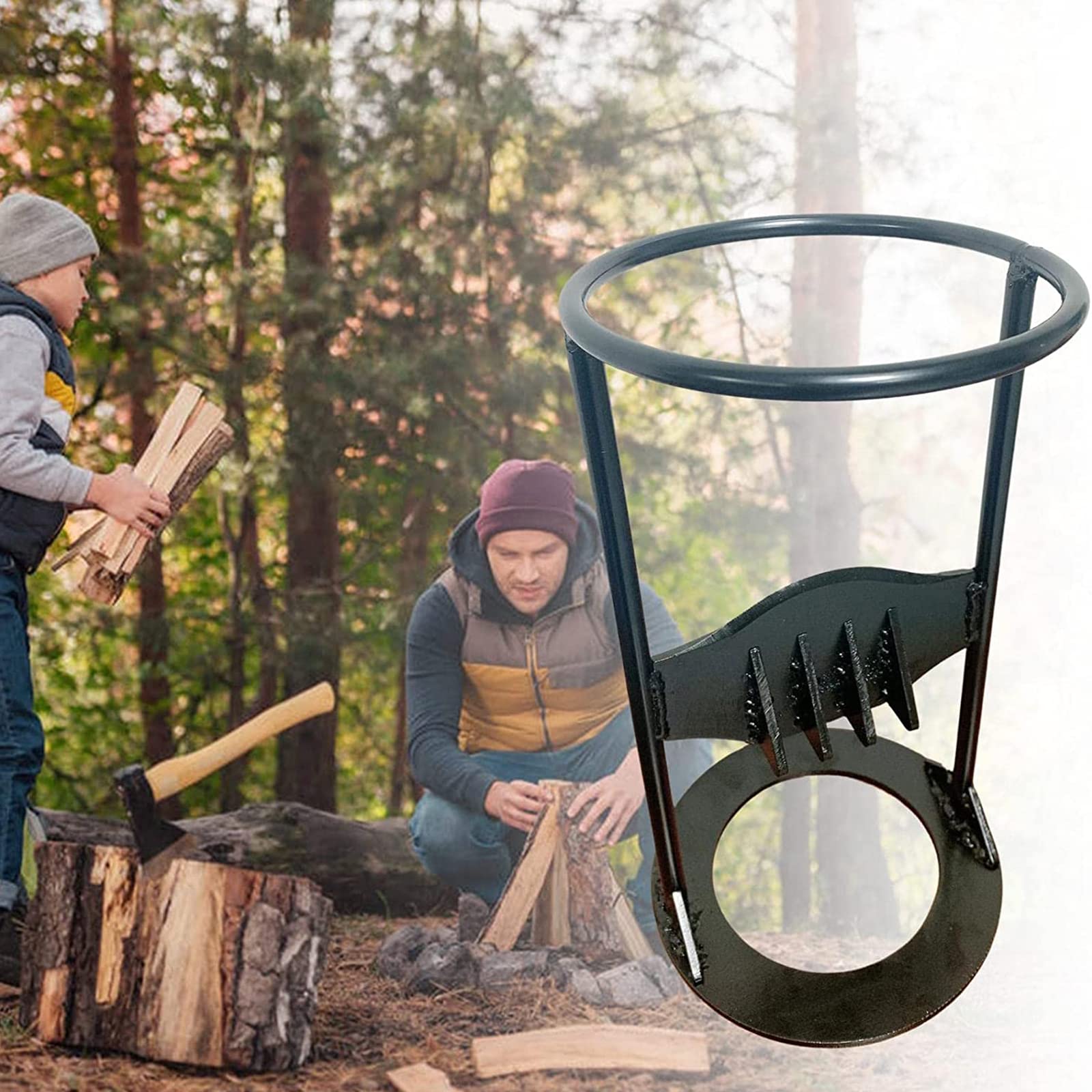 Amazon.co.jp: 薪割り 薪割り機 薪割り台 手動 スチール製 キャンプ