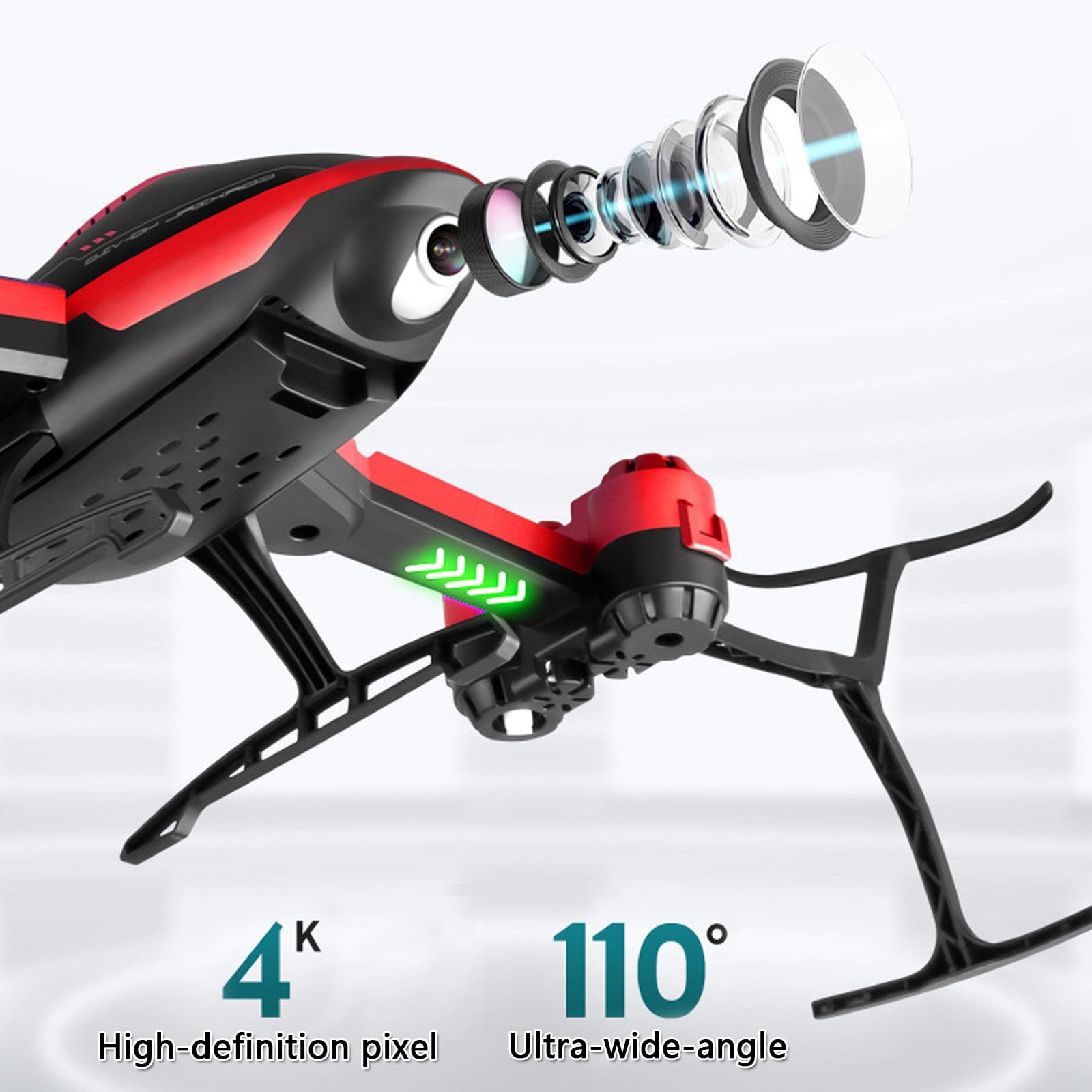 Aereo A Telecomando, Elicottero RC Pieghevole A 2,4 GHz Con Evitamento Degli Ostacoli, Ribaltamenti A 360 ° Sostegno All'altitudine Quadcoptero Di Decollo/atterraggio A Chiave Unica