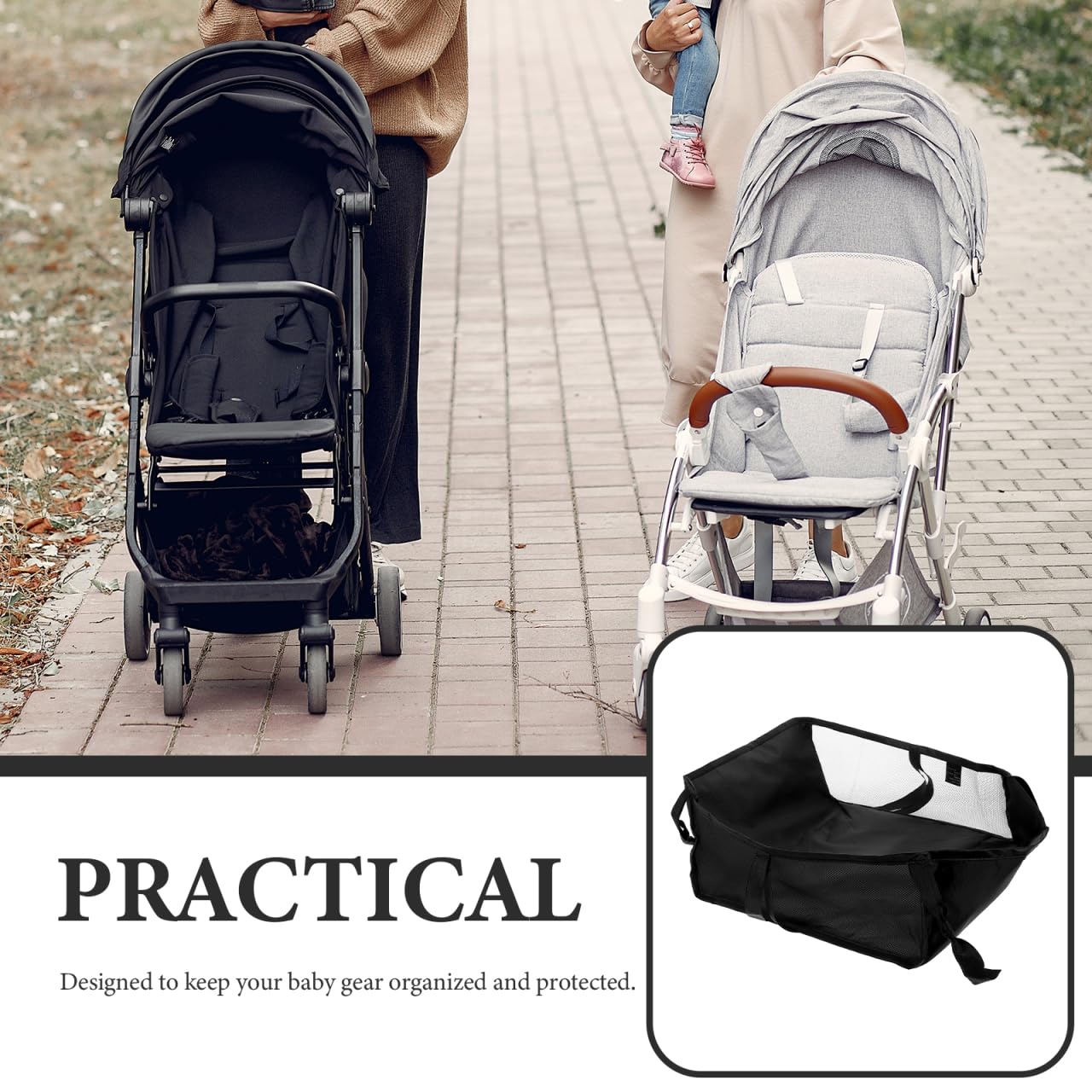 Cestino Inferiore Per Passeggino, Cestino Inferiore Per Carrozzina, Per Passeggino In Tessuto Oxford Per Lo Shopping
