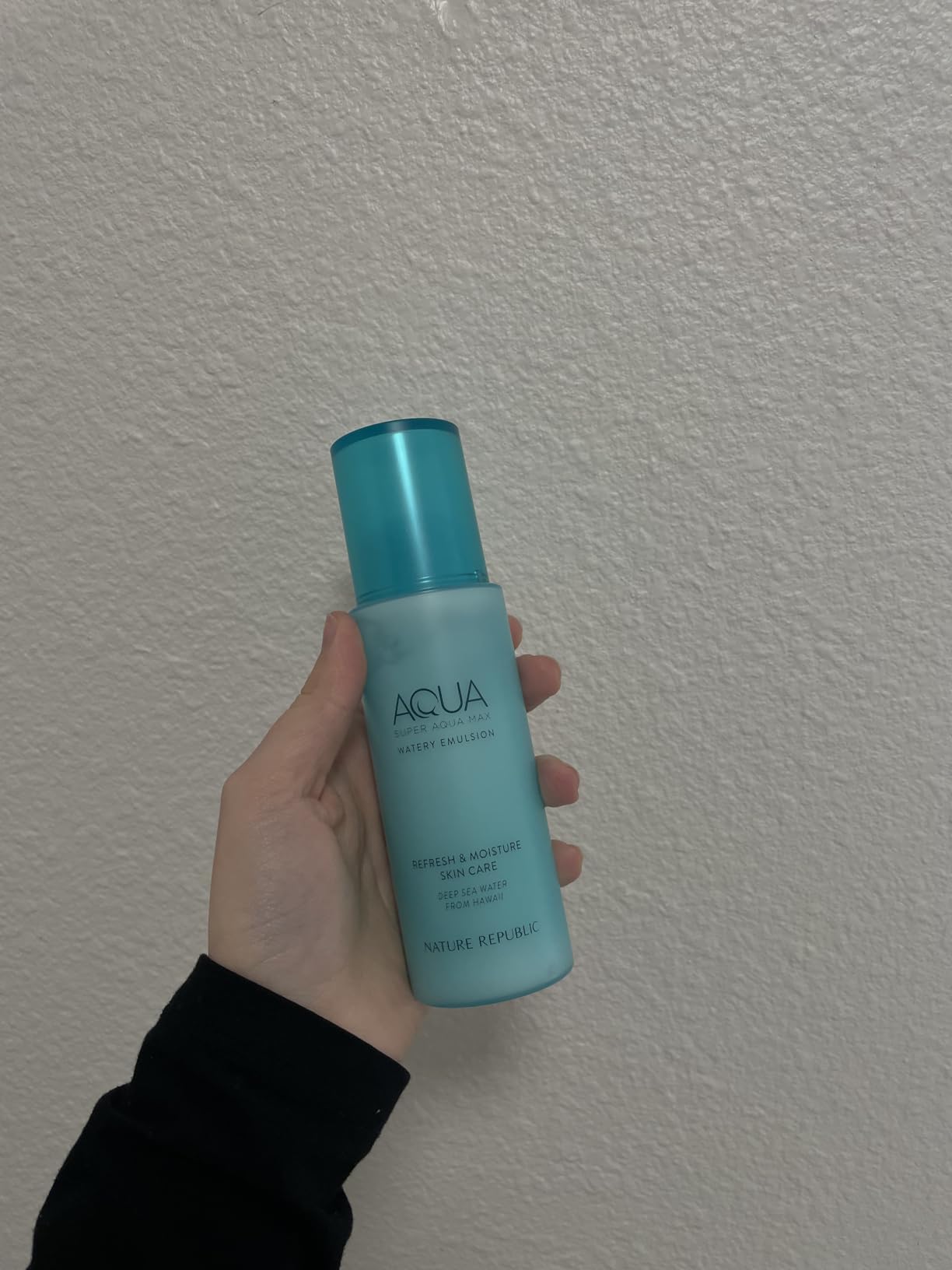 Nature Republic Super Aqua Max Watery Emulson_Hydrating Deep sea water daily Moisturizer & Glow Lightweight Long Lasting lotion cream for Face korean beauty facial skin care 130ml / 4.39 fl.oz